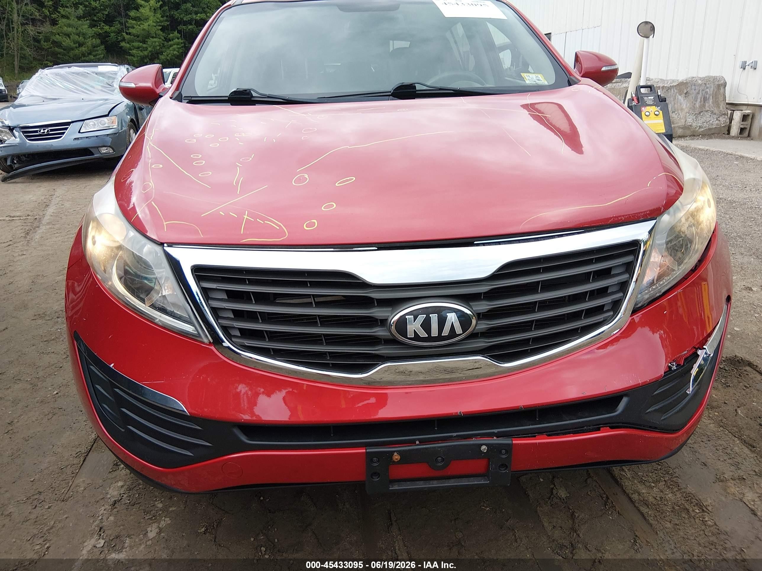 2013 Kia Sportage Lx Red vin: KNDPBCA23D7423307