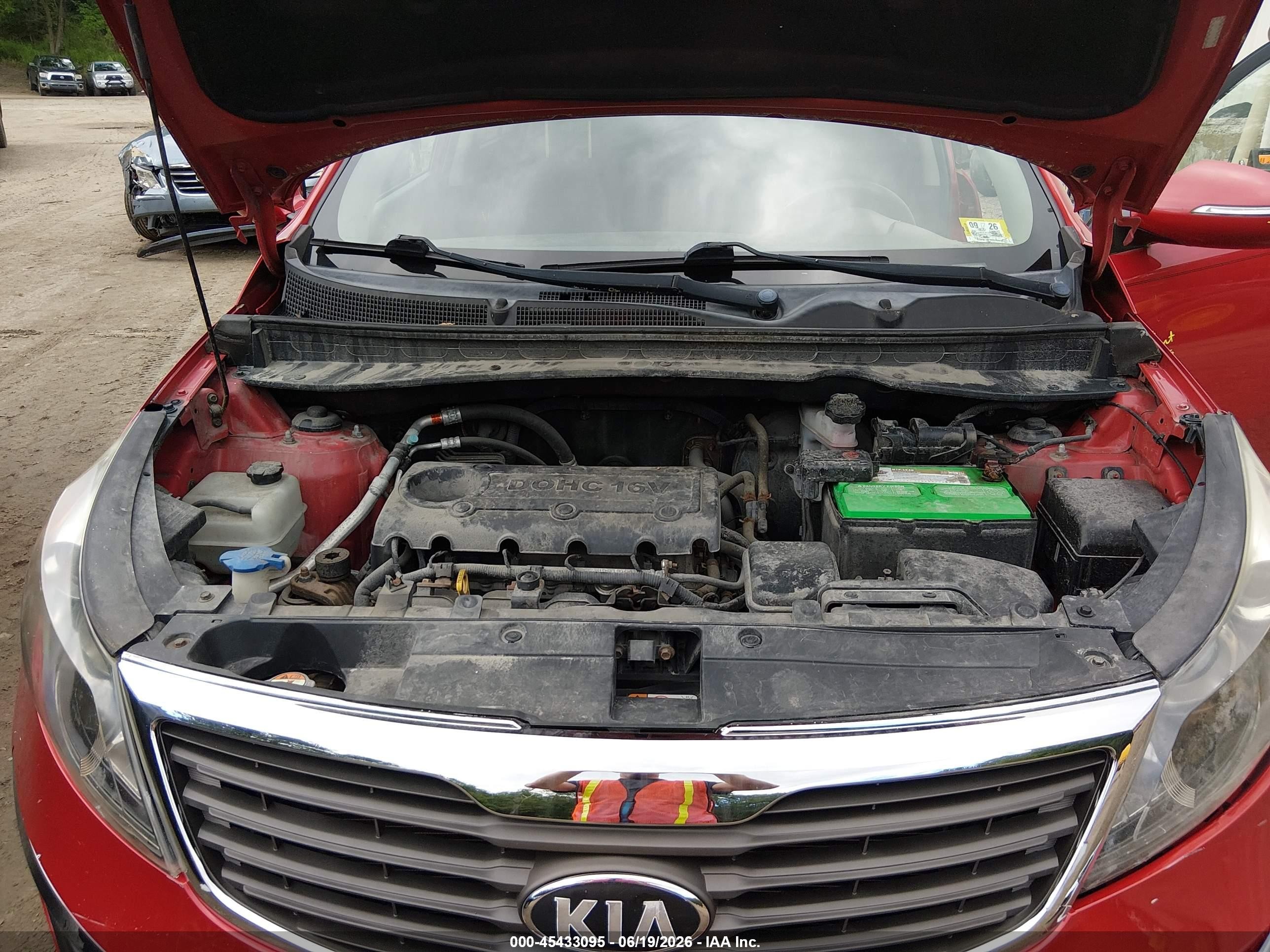 2013 Kia Sportage Lx Red vin: KNDPBCA23D7423307