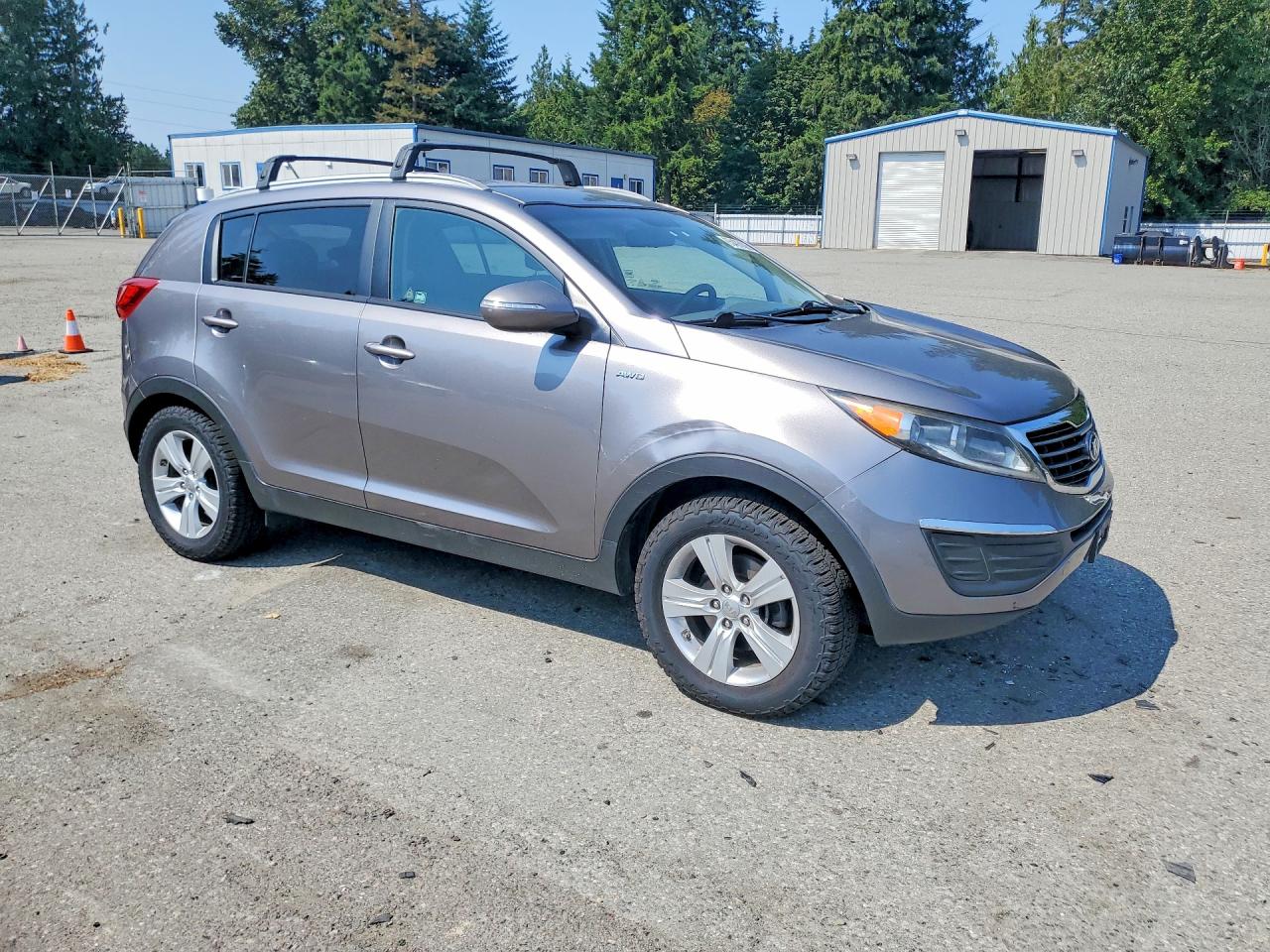 2013 Kia Sportage Lx Gray vin: KNDPBCA23D7449065