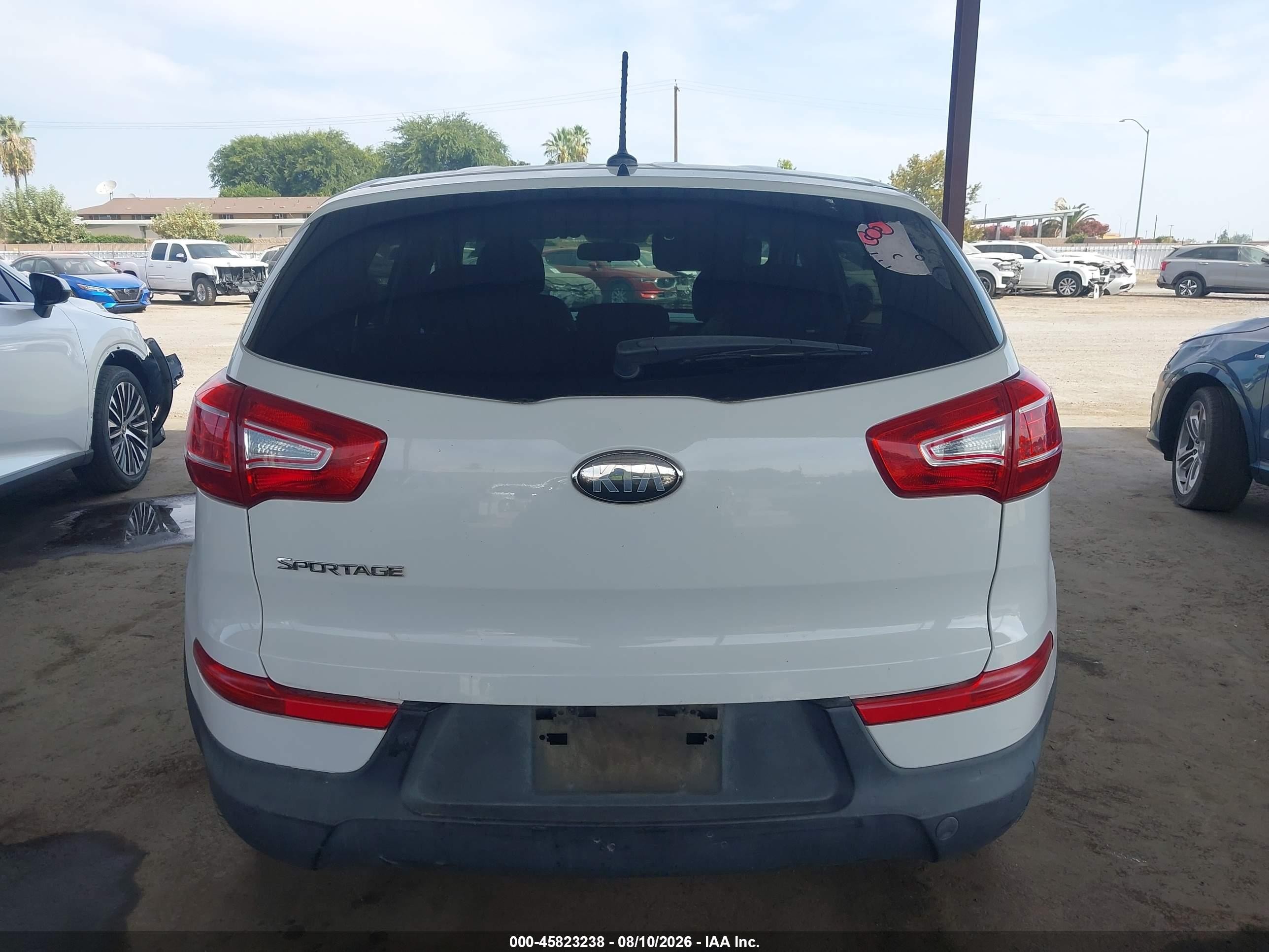 2013 Kia Sportage Lx White vin: KNDPBCA23D7463046