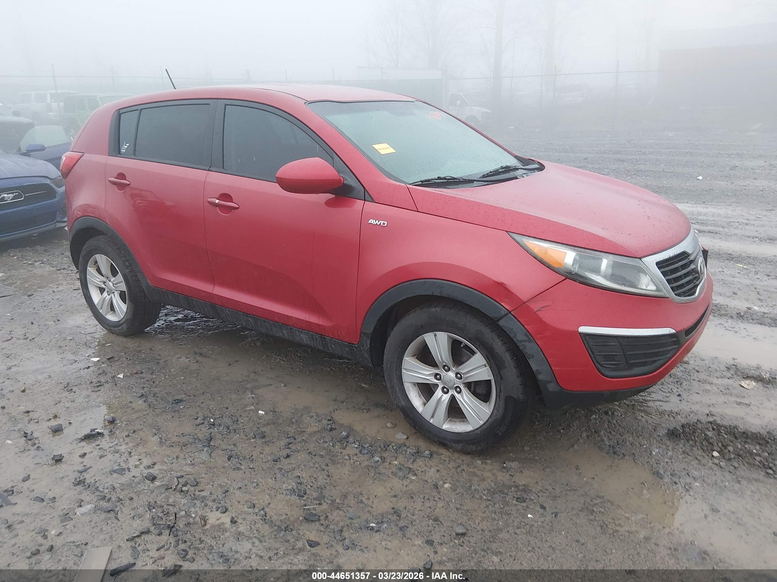 2013 Kia Sportage Lx Red vin: KNDPBCA23D7475519