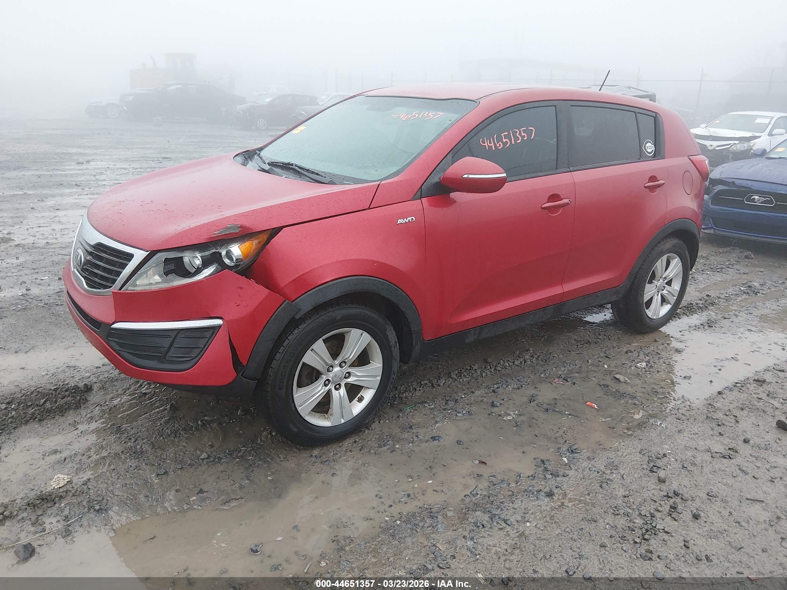 2013 Kia Sportage Lx Red vin: KNDPBCA23D7475519