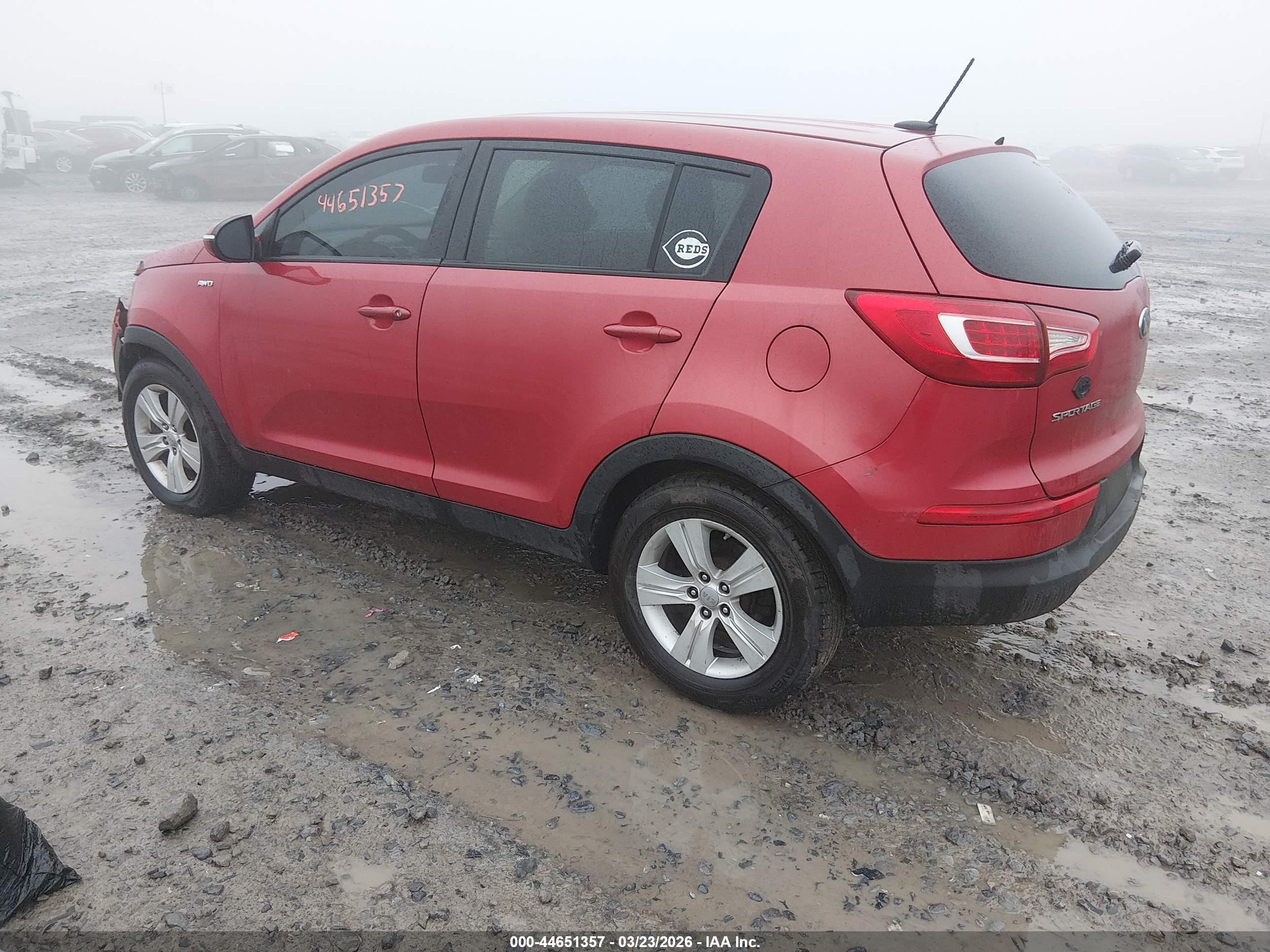 2013 Kia Sportage Lx Red vin: KNDPBCA23D7475519