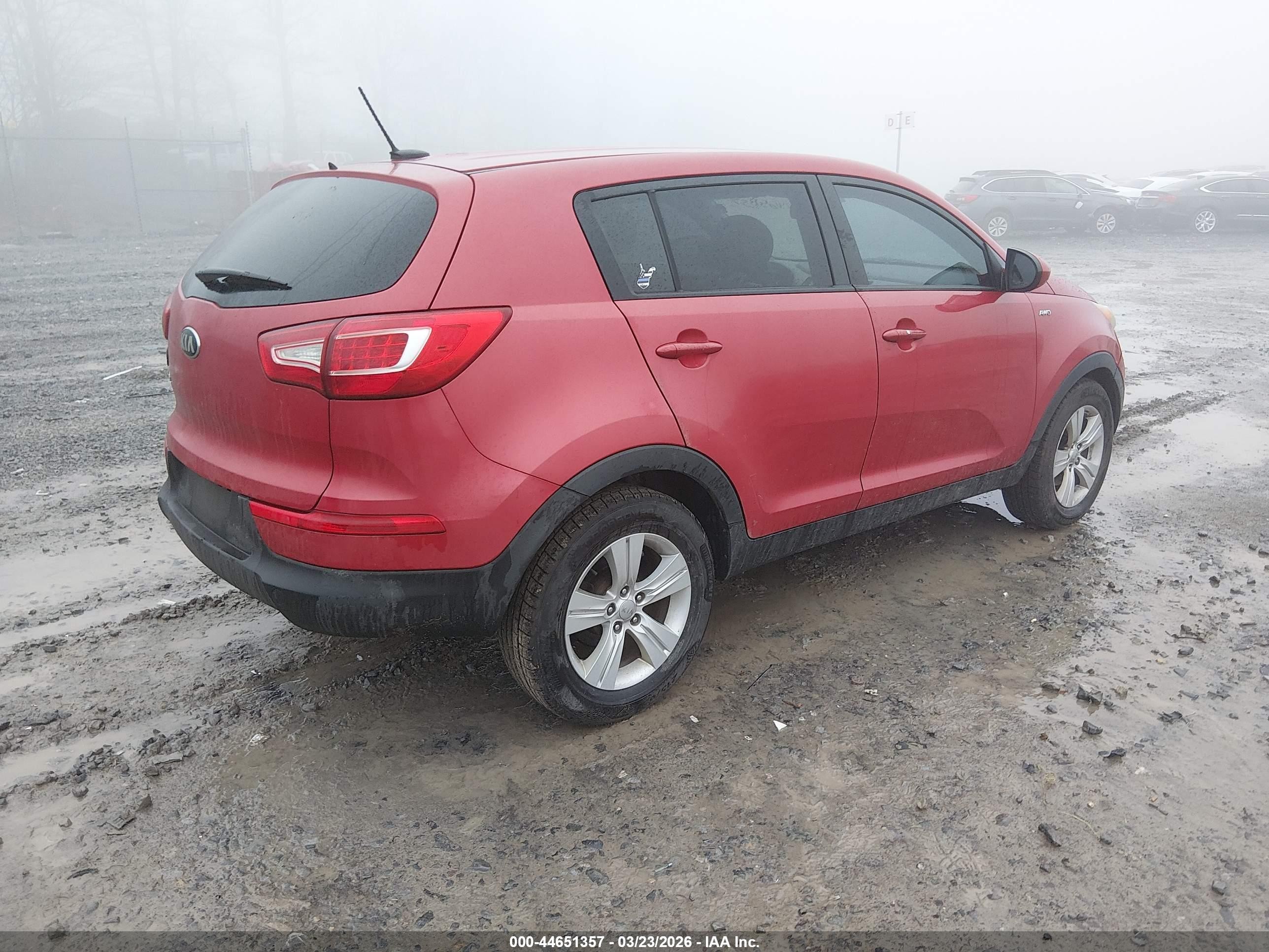 2013 Kia Sportage Lx Red vin: KNDPBCA23D7475519