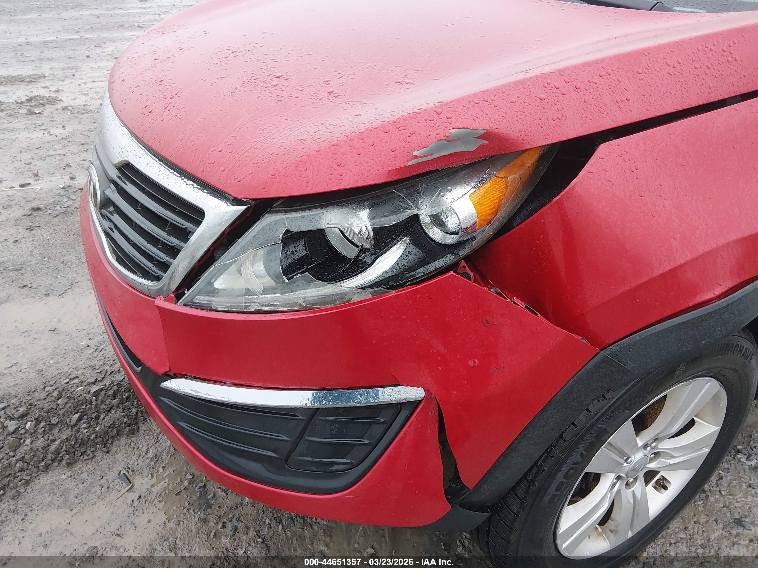 2013 Kia Sportage Lx Red vin: KNDPBCA23D7475519