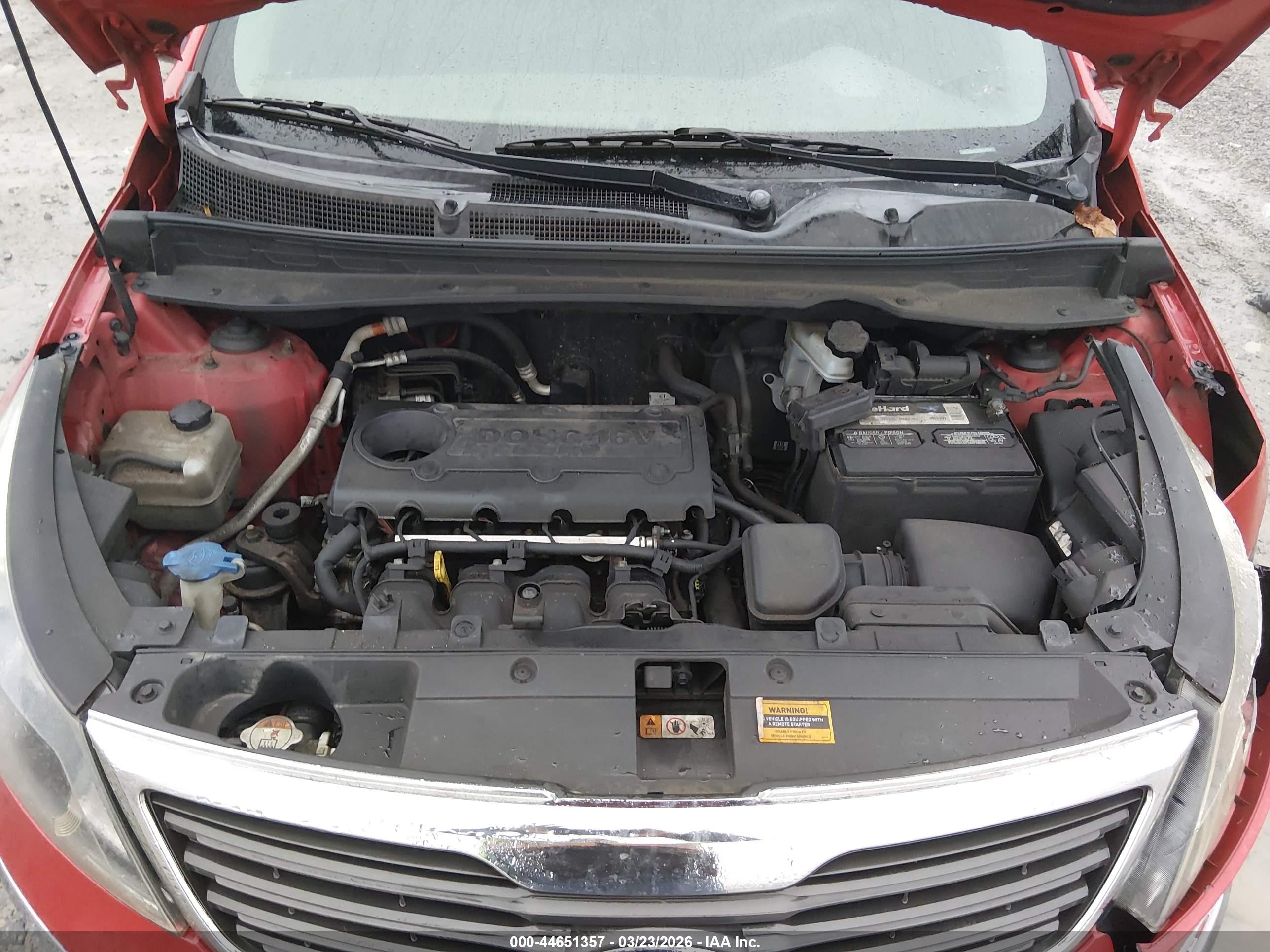 2013 Kia Sportage Lx Red vin: KNDPBCA23D7475519