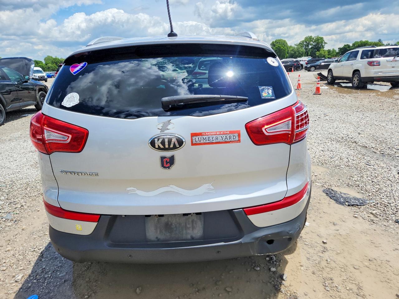 2013 Kia Sportage Lx Silver vin: KNDPBCA23D7478856