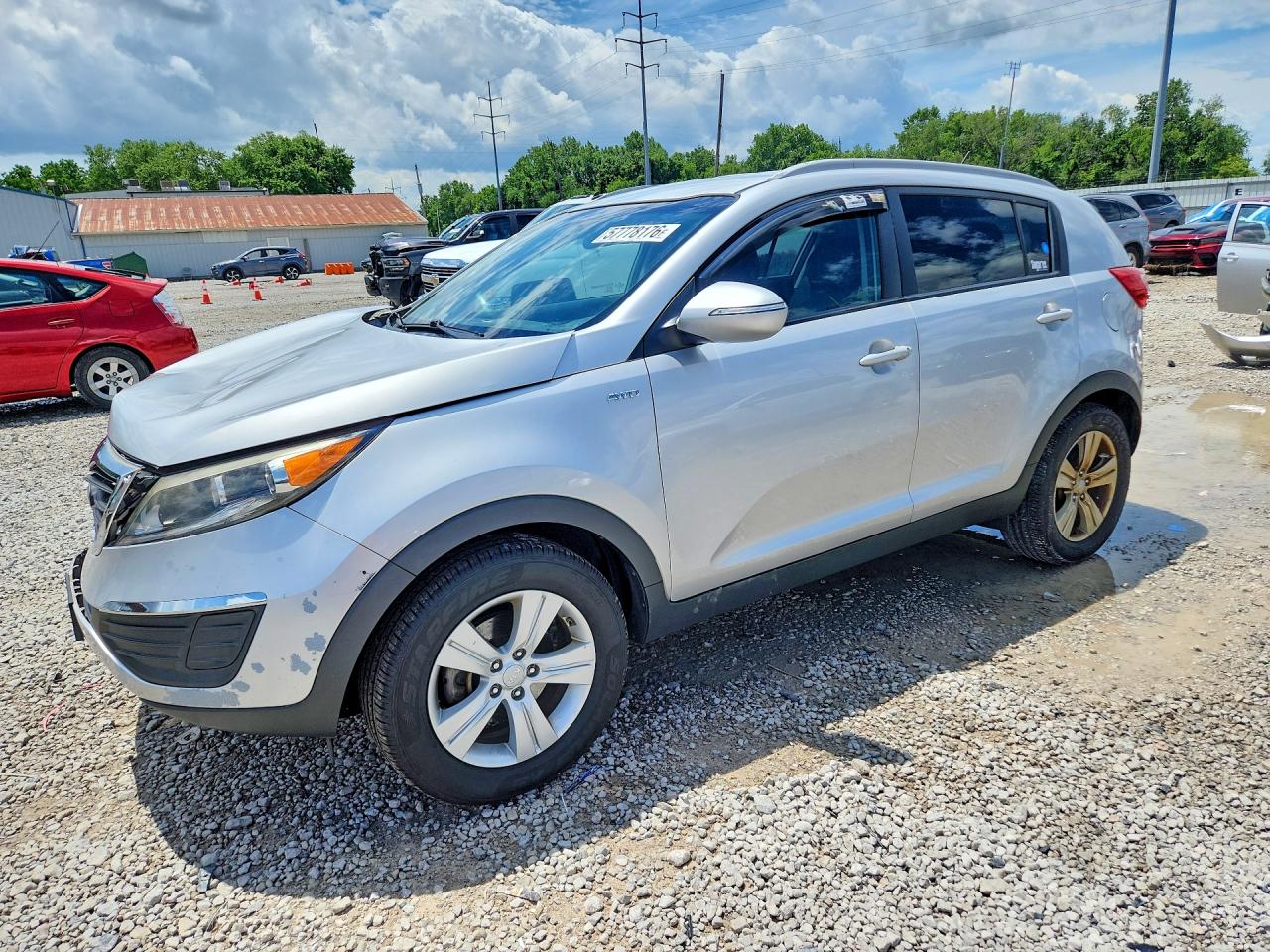 2013 Kia Sportage Lx Silver vin: KNDPBCA23D7478856