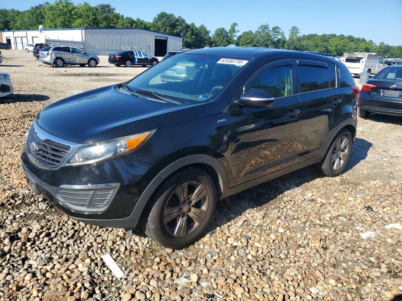 2013 Kia Sportage Lx Black vin: KNDPBCA23D7485046
