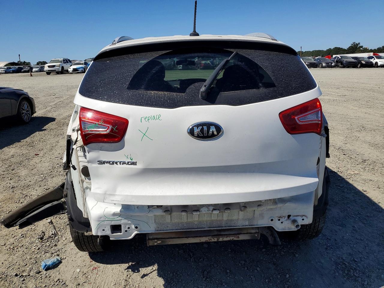 2013 Kia Sportage Lx White vin: KNDPBCA23D7499500