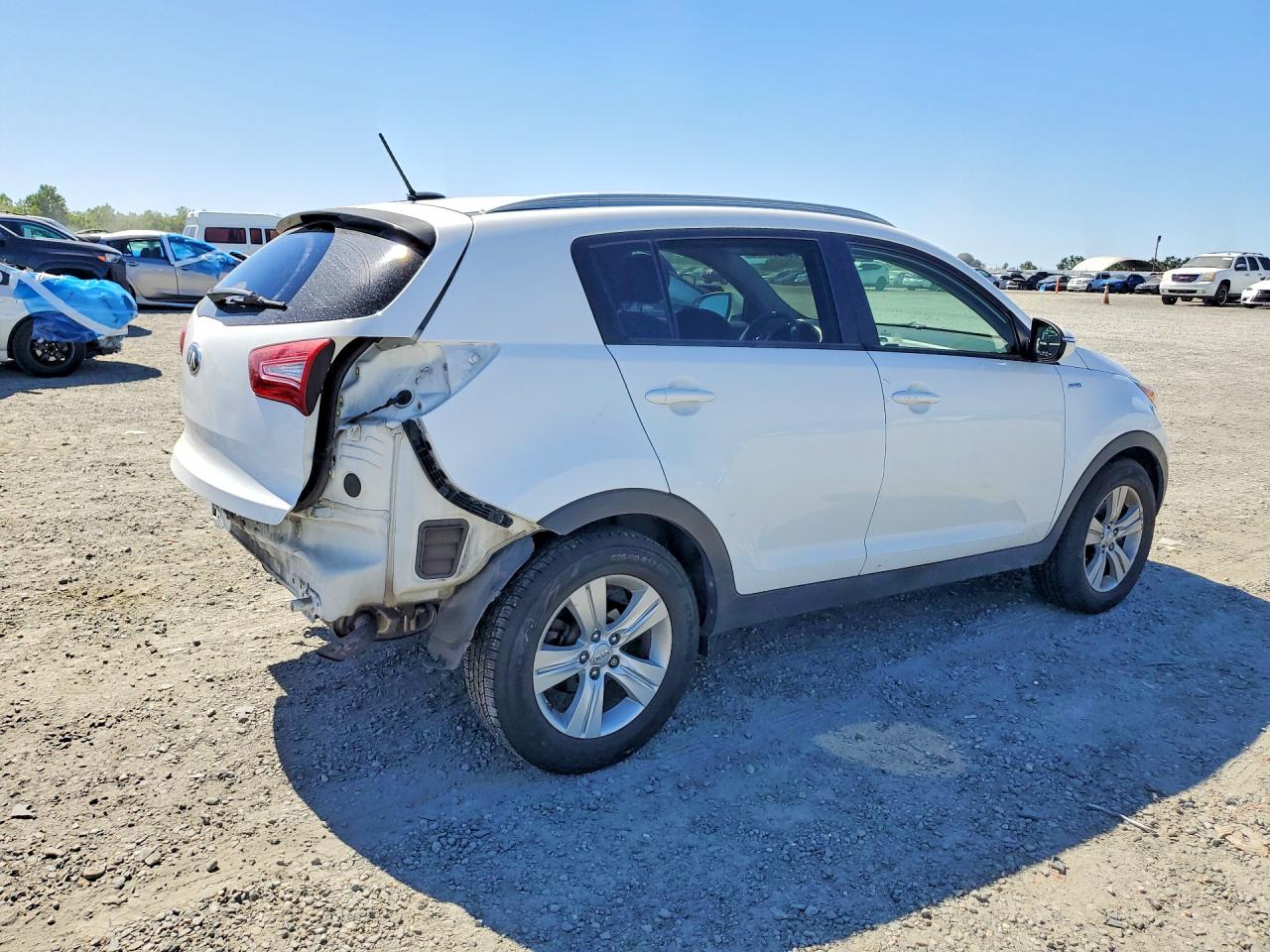2013 Kia Sportage Lx White vin: KNDPBCA23D7499500