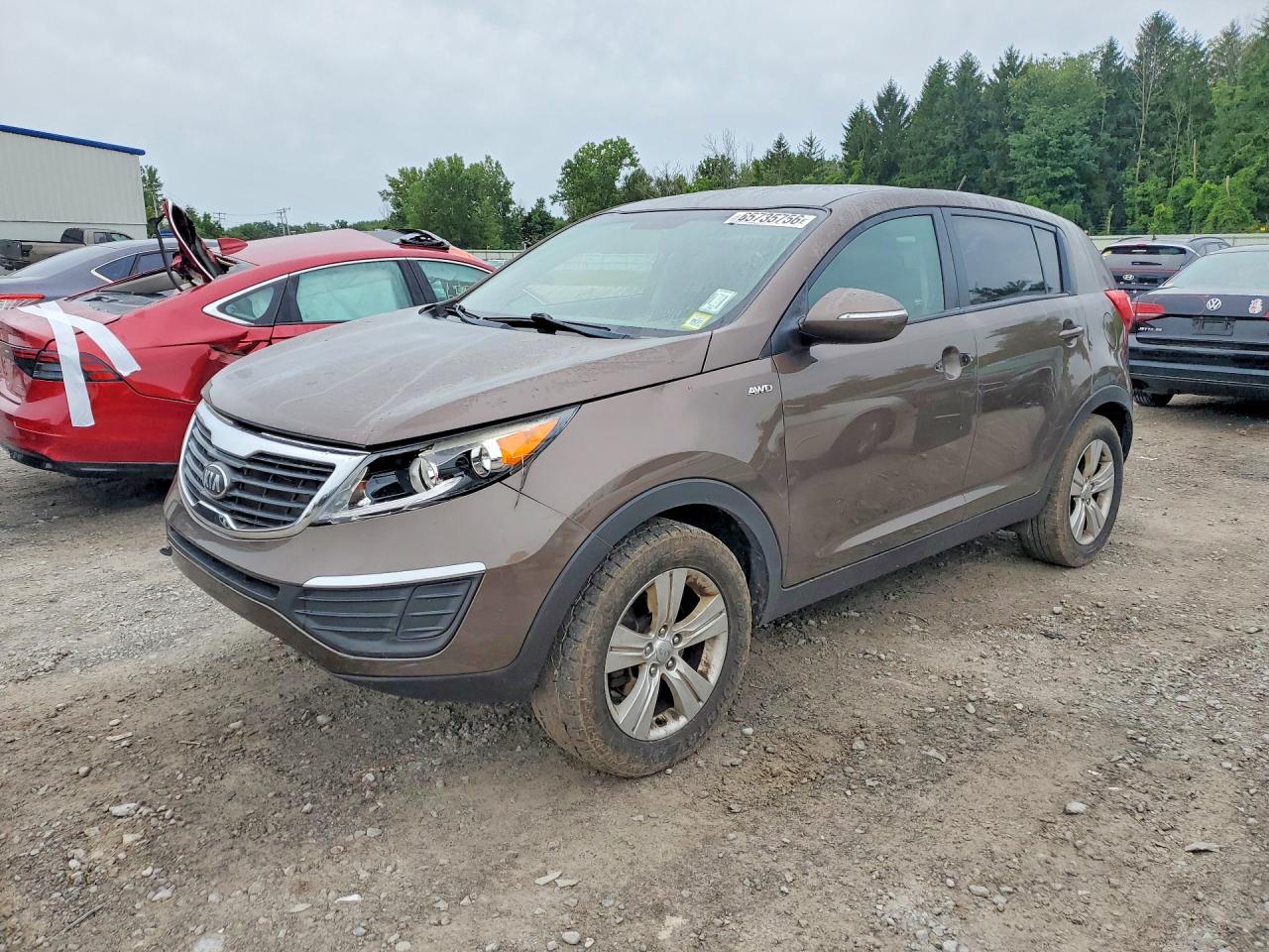 2013 Kia Sportage Lx Brown vin: KNDPBCA23D7517221