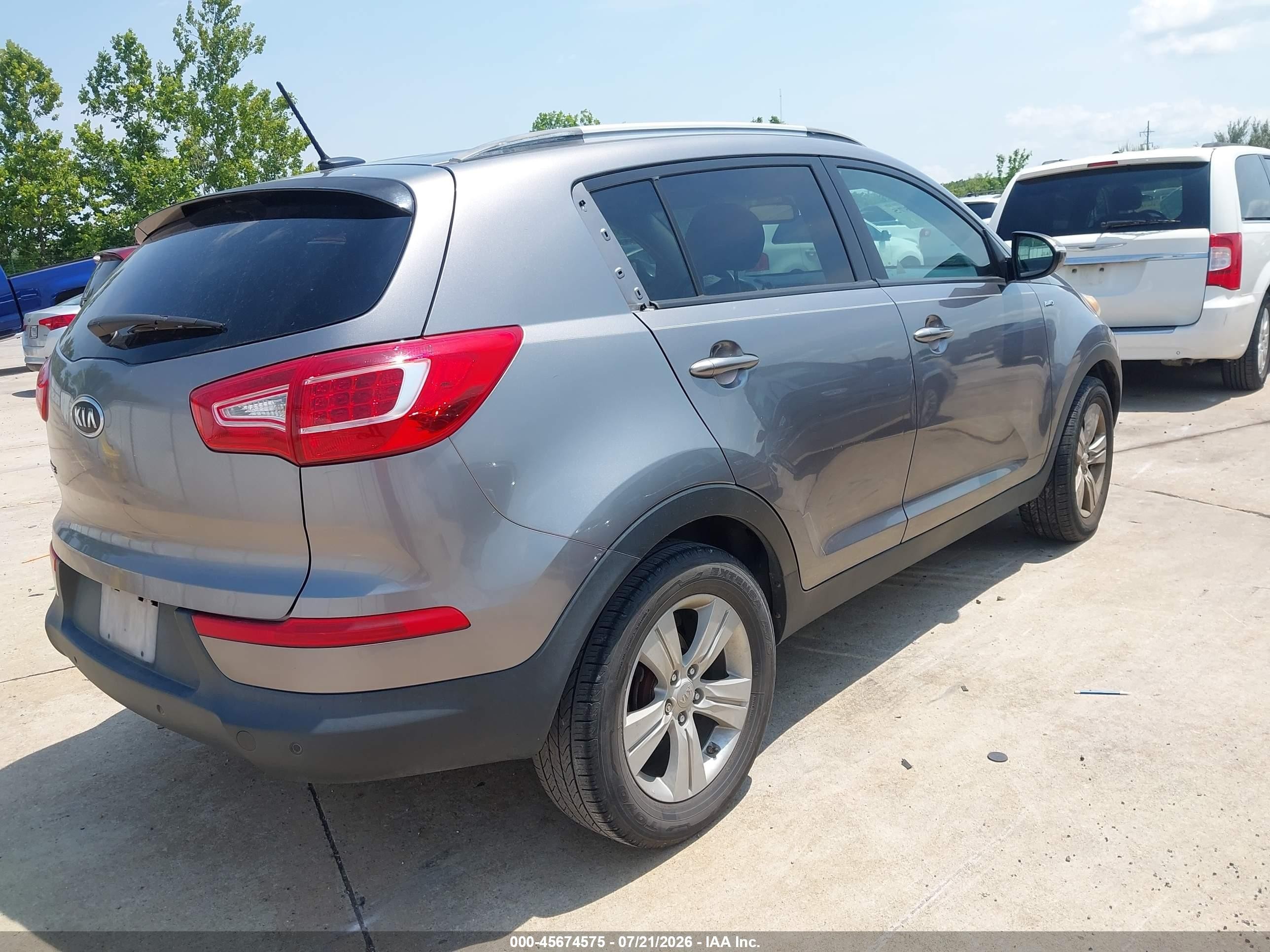2012 Kia Sportage Lx Gray vin: KNDPBCA24C7304633