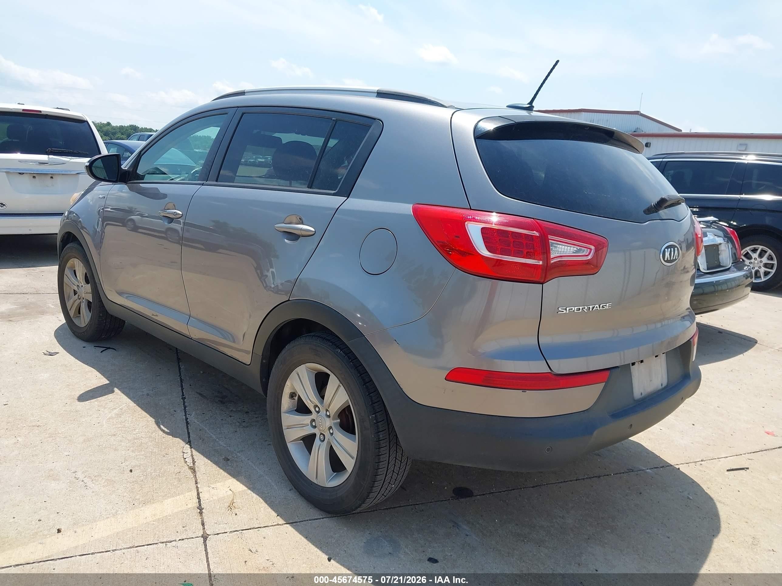 2012 Kia Sportage Lx Gray vin: KNDPBCA24C7304633