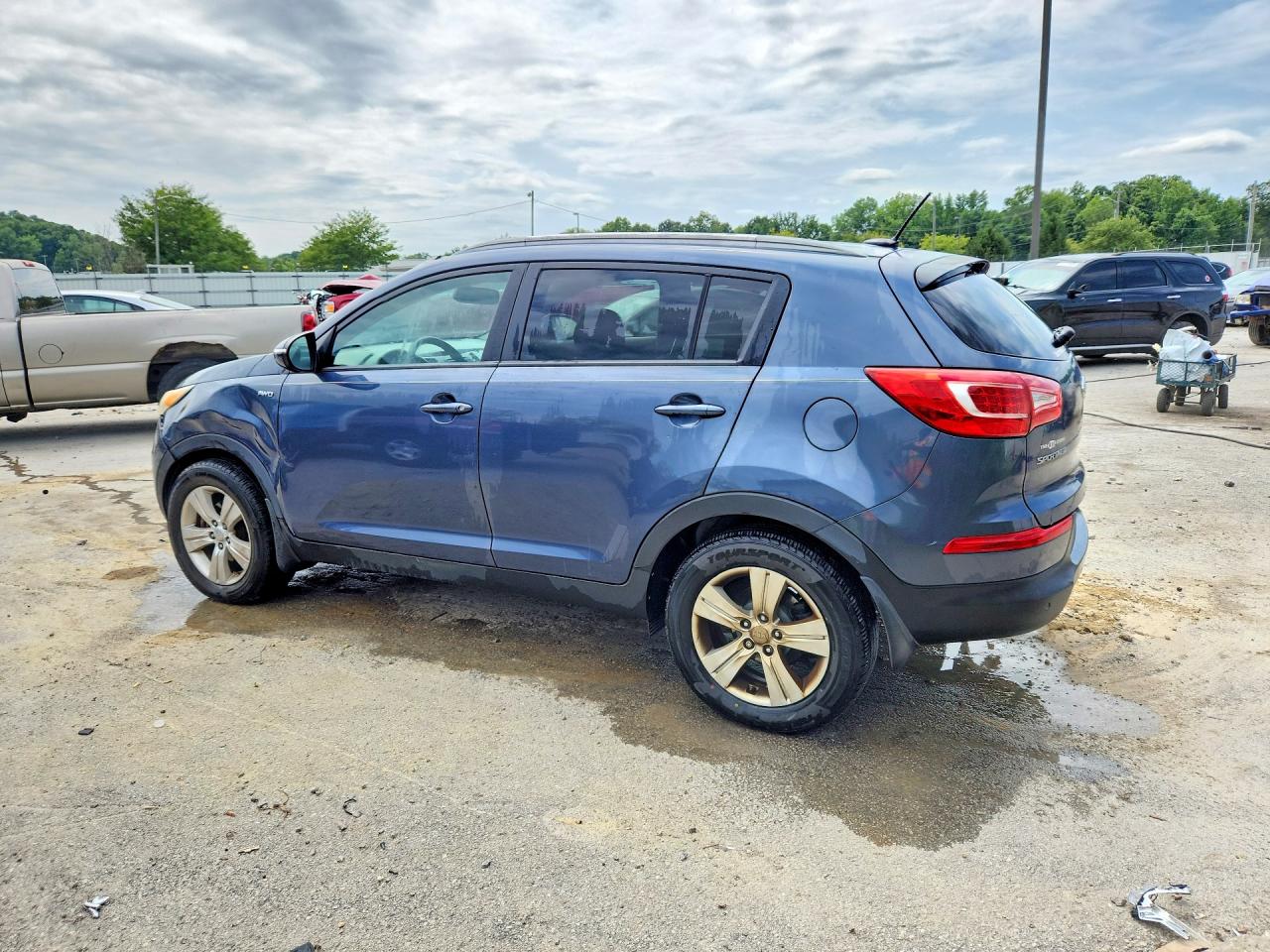 2012 Kia Sportage Lx Blue vin: KNDPBCA24C7317608