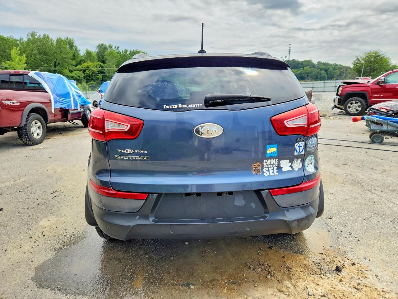 2012 Kia Sportage Lx Blue vin: KNDPBCA24C7317608