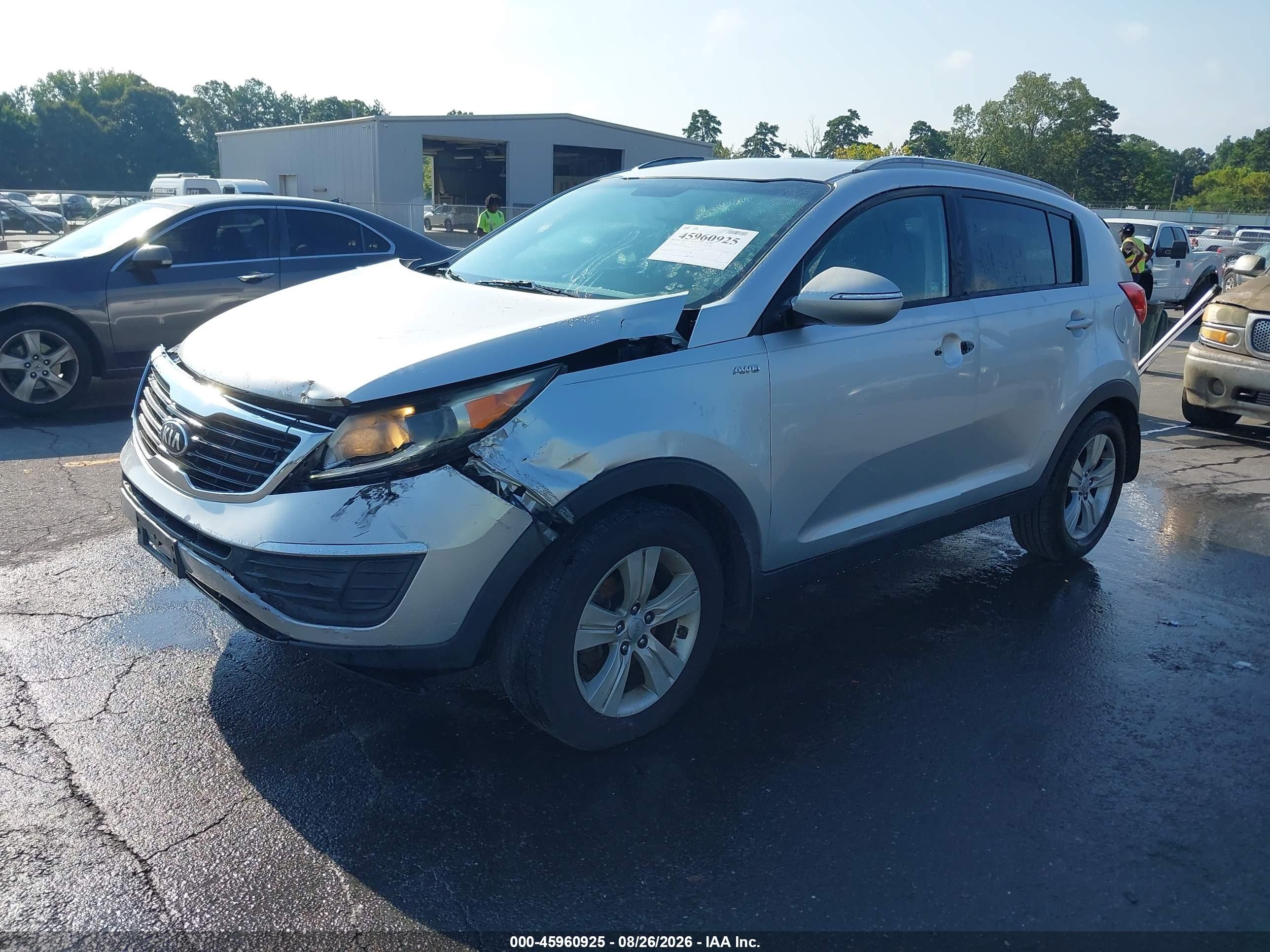 2013 Kia Sportage Lx Серебряный vin: KNDPBCA24D7356927