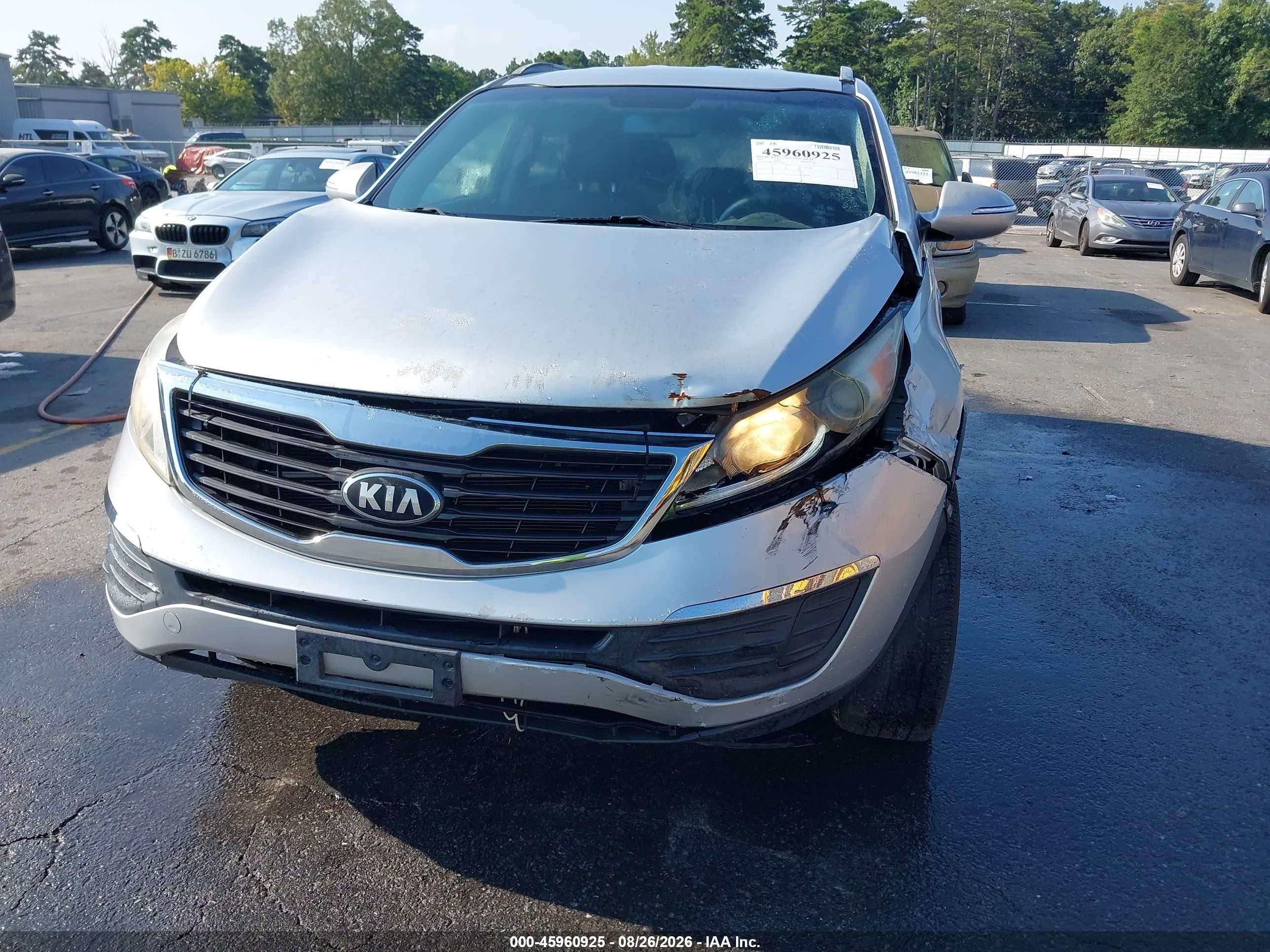 2013 Kia Sportage Lx Серебряный vin: KNDPBCA24D7356927