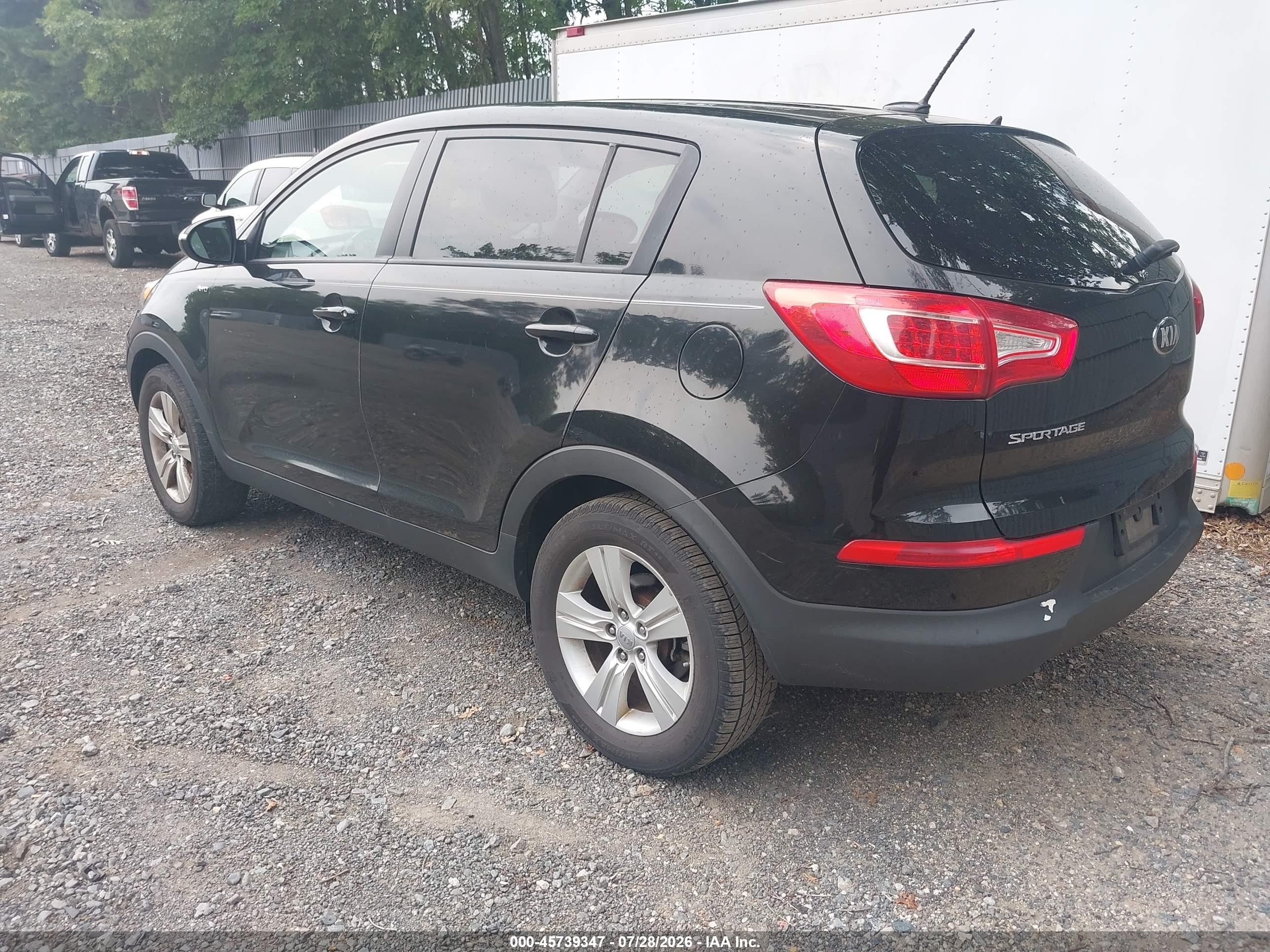 2013 Kia Sportage Lx Black vin: KNDPBCA24D7377440
