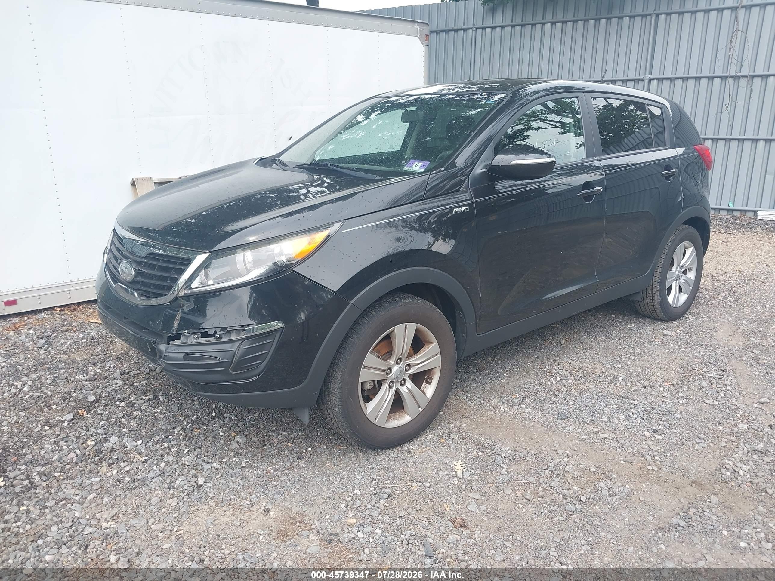 2013 Kia Sportage Lx Black vin: KNDPBCA24D7377440