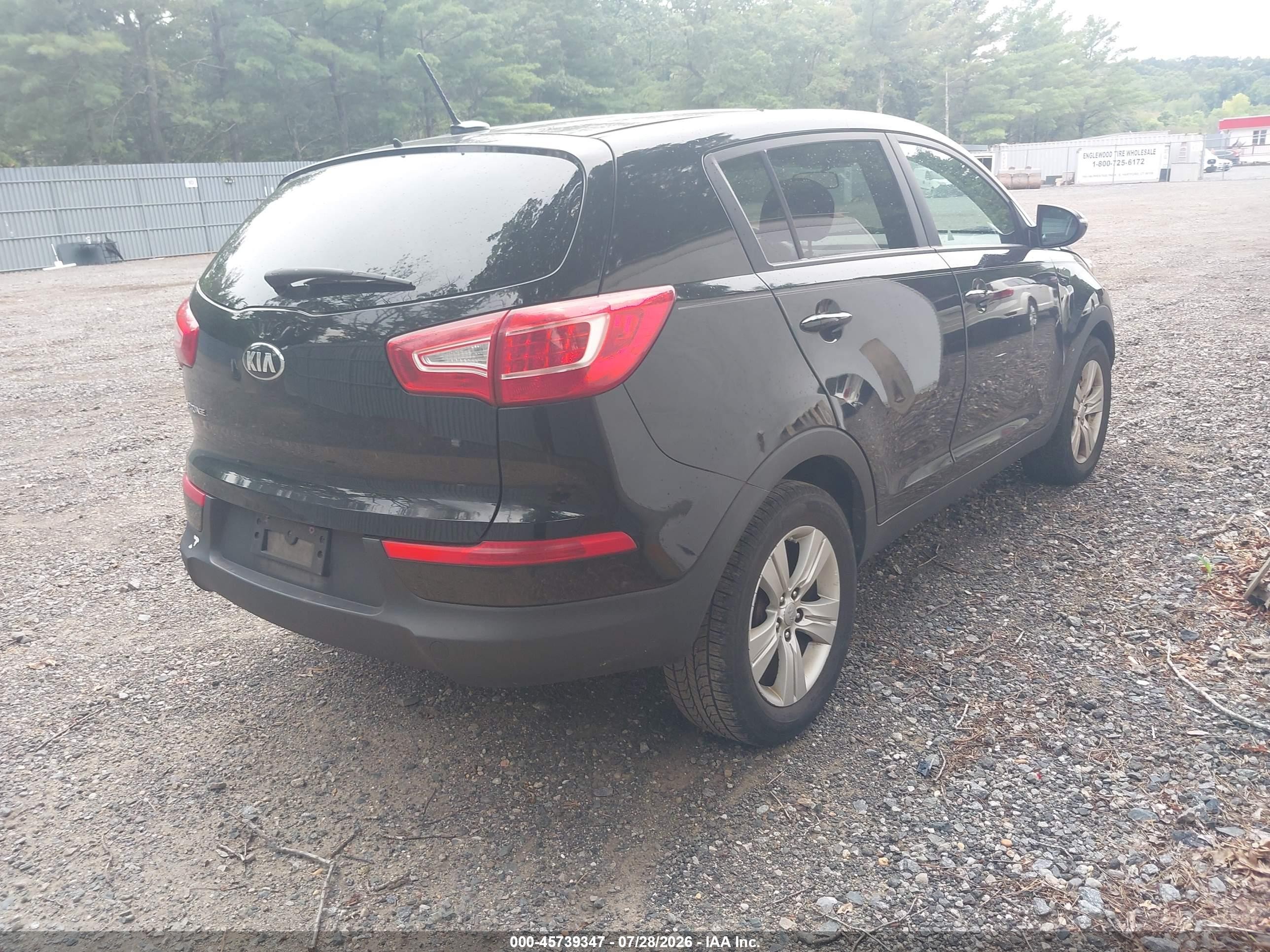 2013 Kia Sportage Lx Black vin: KNDPBCA24D7377440