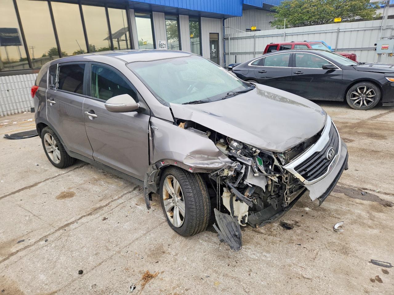 2013 Kia Sportage Lx Gray vin: KNDPBCA24D7386736
