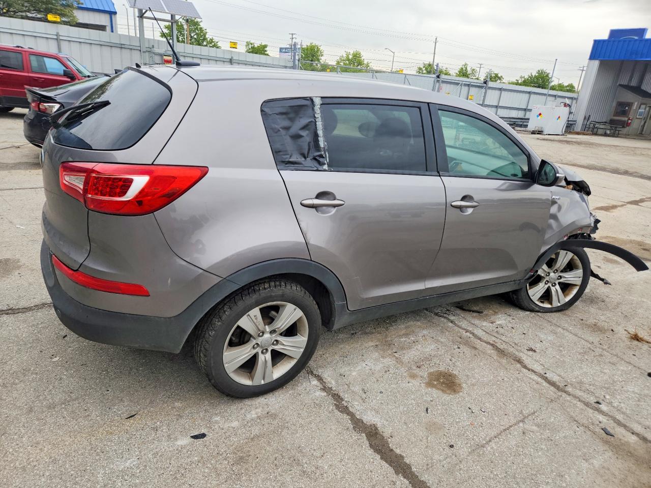 2013 Kia Sportage Lx Gray vin: KNDPBCA24D7386736