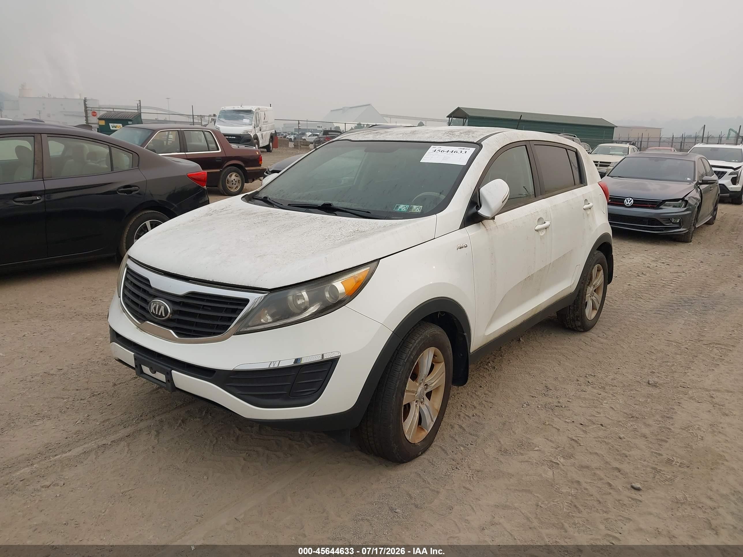 2013 Kia Sportage Lx White vin: KNDPBCA24D7432243