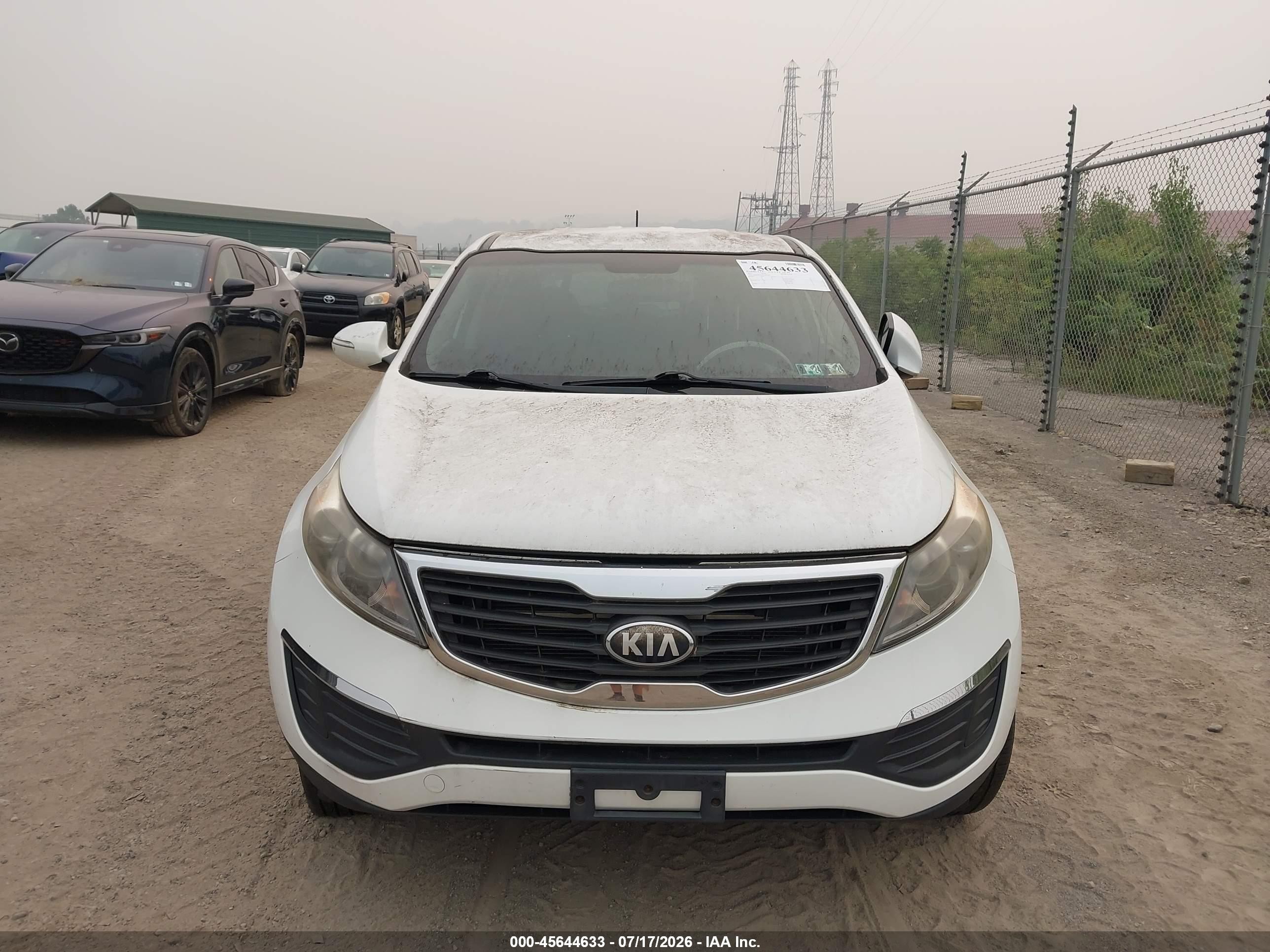 2013 Kia Sportage Lx White vin: KNDPBCA24D7432243