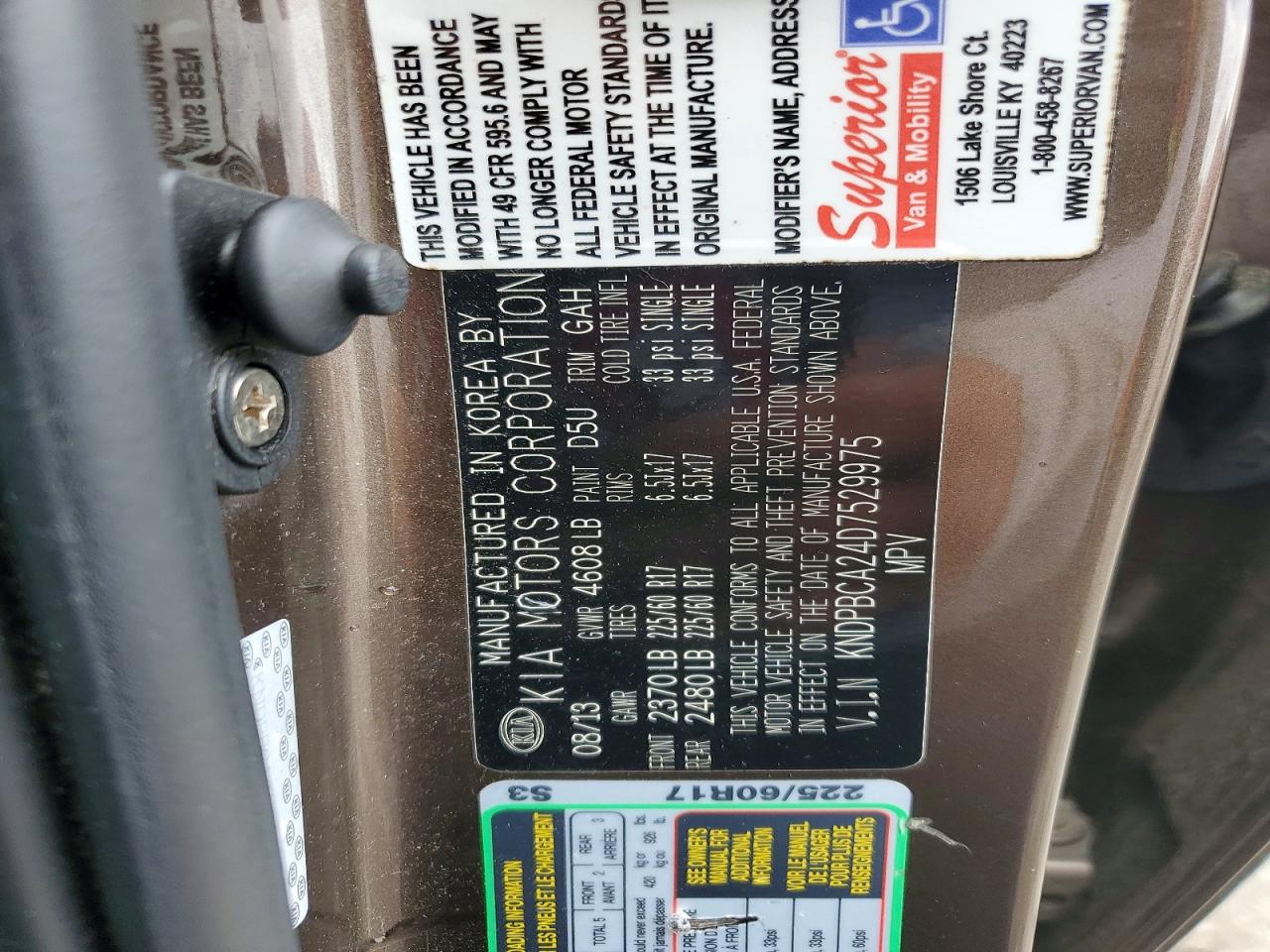 2013 Kia Sportage Lx Brown vin: KNDPBCA24D7529975