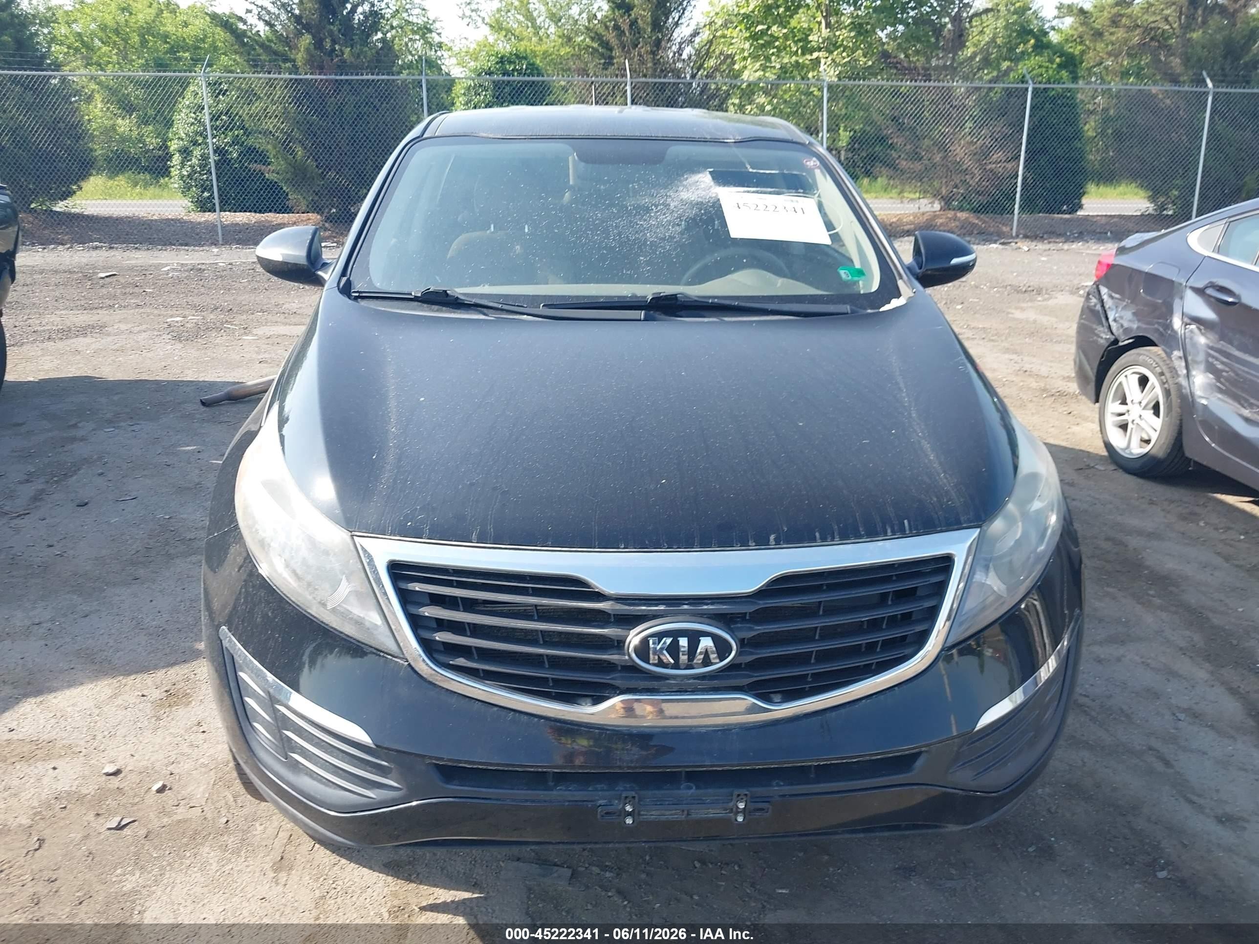 2011 Kia Sportage Lx Black vin: KNDPBCA25B7068136