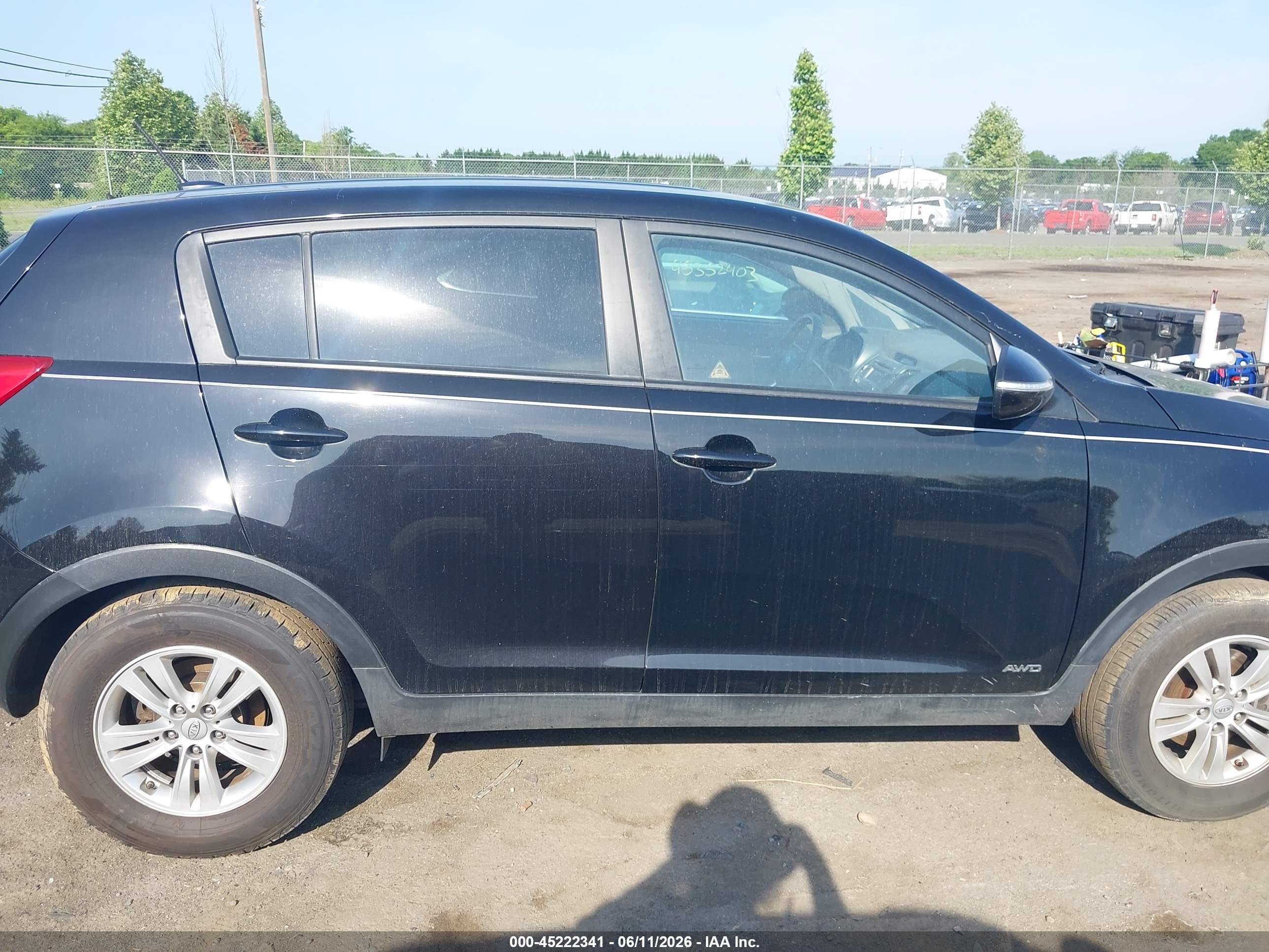 2011 Kia Sportage Lx Black vin: KNDPBCA25B7068136