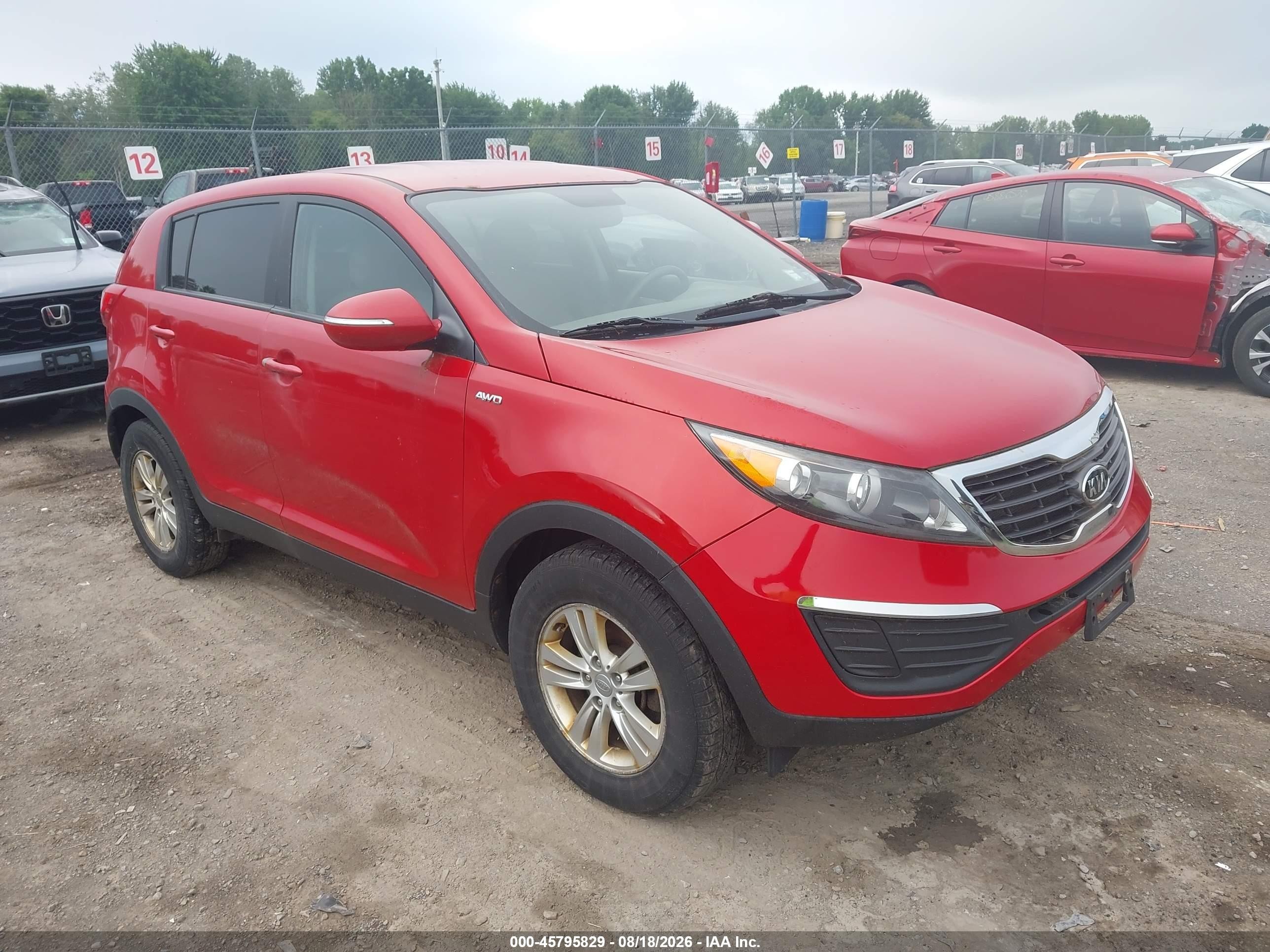 2011 Kia Sportage Lx Красный vin: KNDPBCA25B7090105