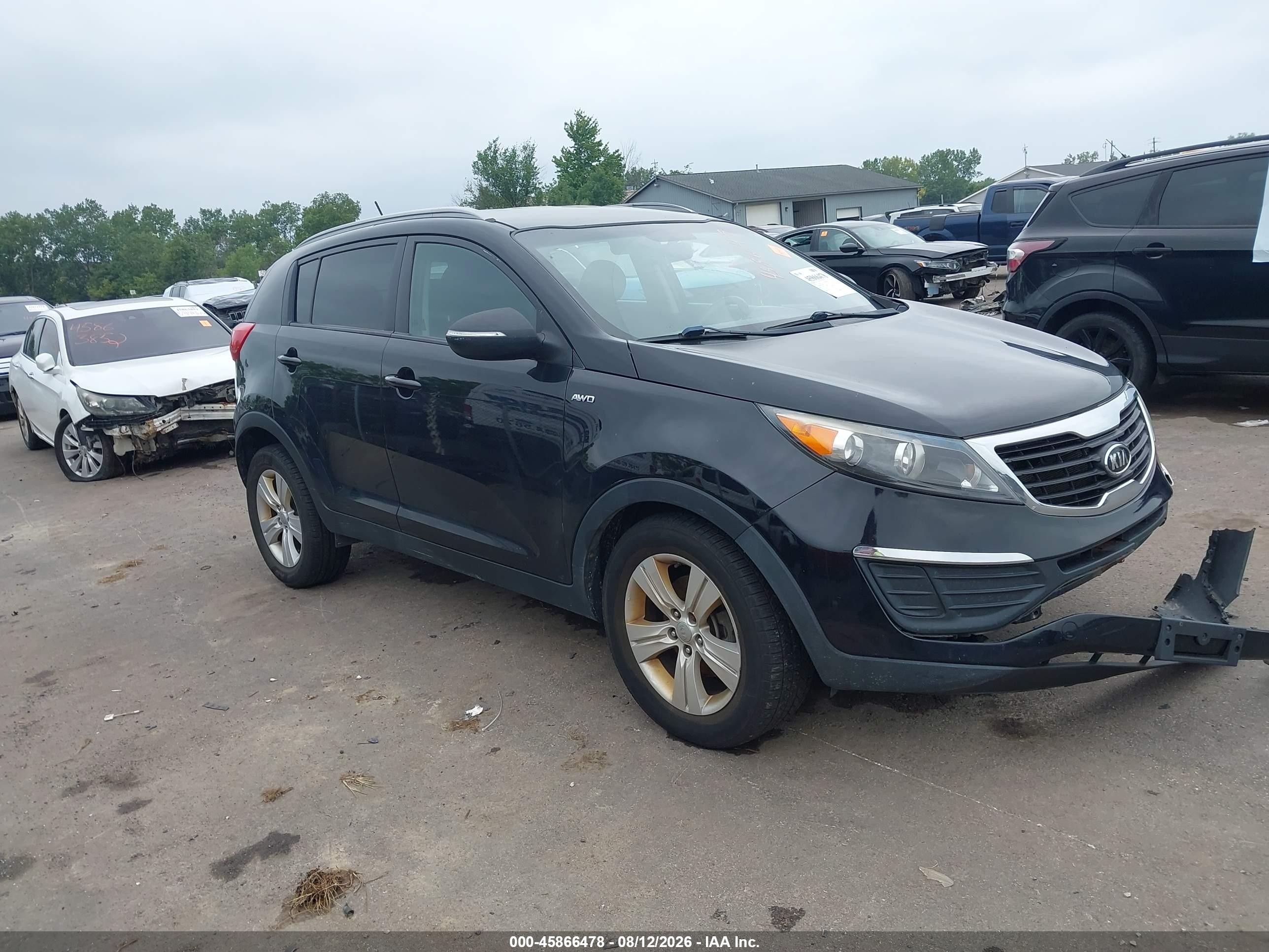 2012 Kia Sportage Lx Black vin: KNDPBCA25C7219073