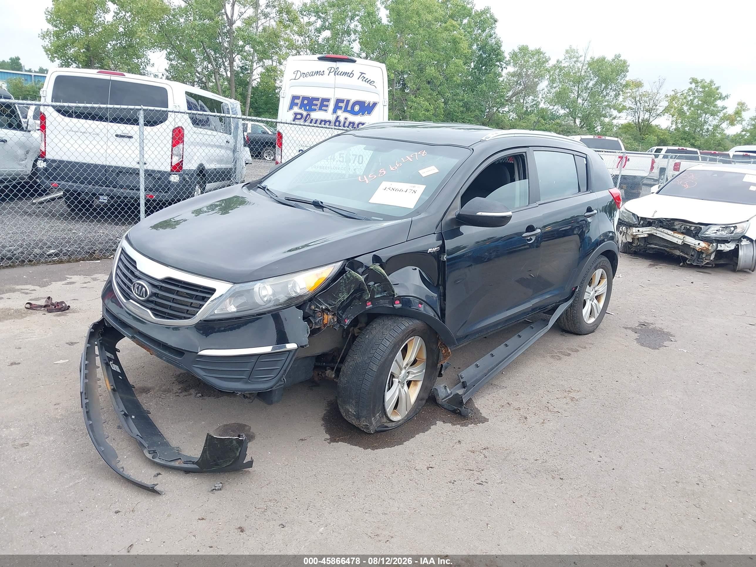 2012 Kia Sportage Lx Black vin: KNDPBCA25C7219073