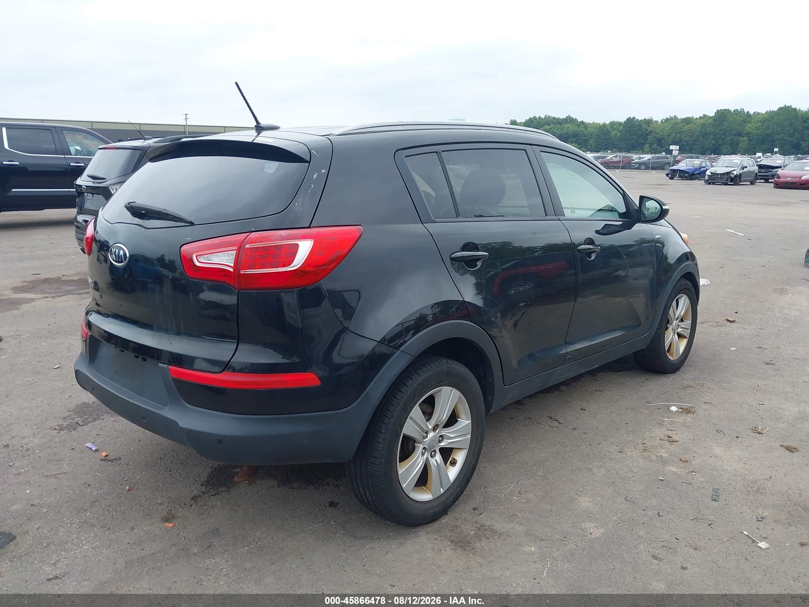 2012 Kia Sportage Lx Black vin: KNDPBCA25C7219073