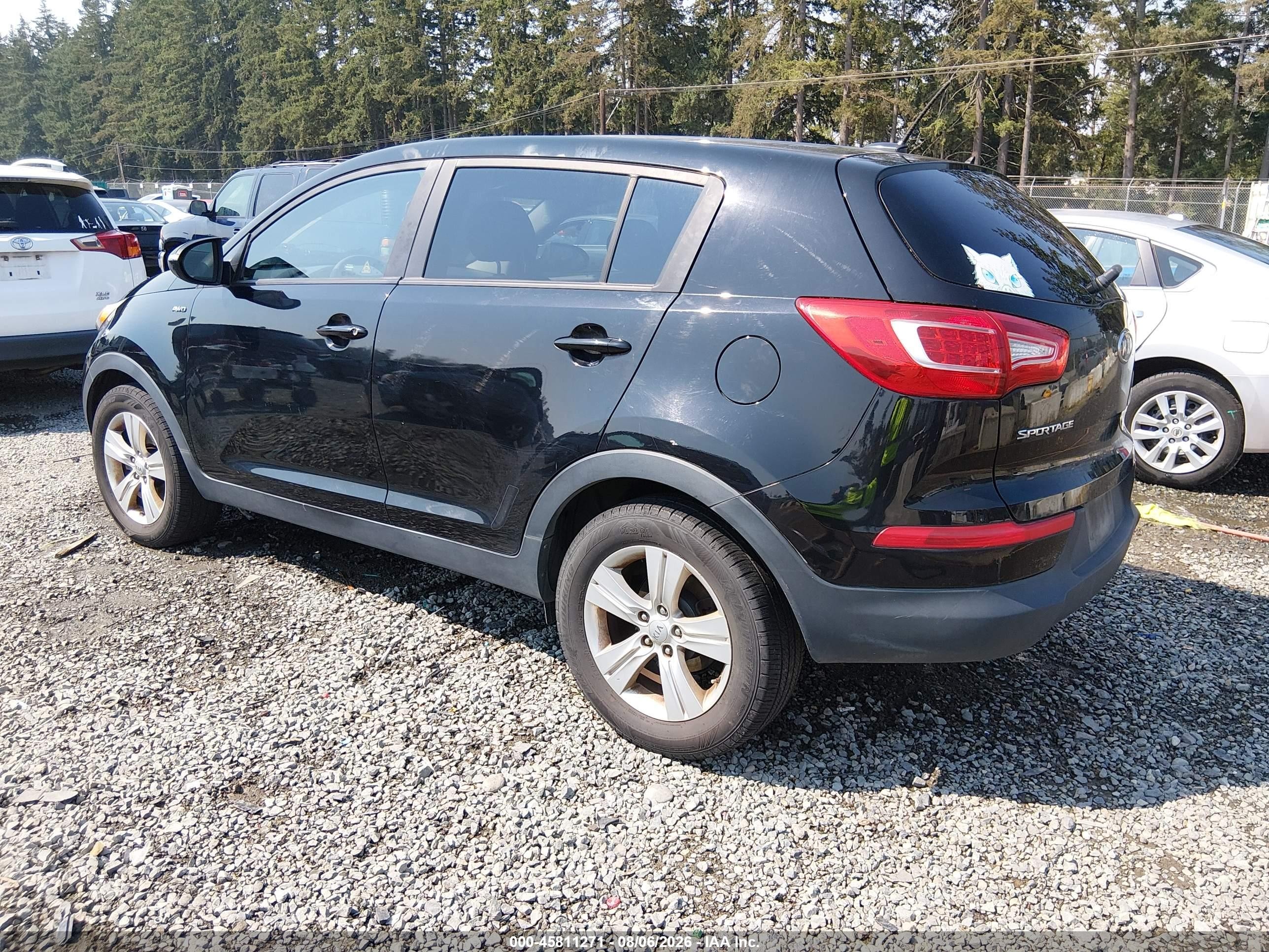 2012 Kia Sportage Lx Black vin: KNDPBCA25C7226184