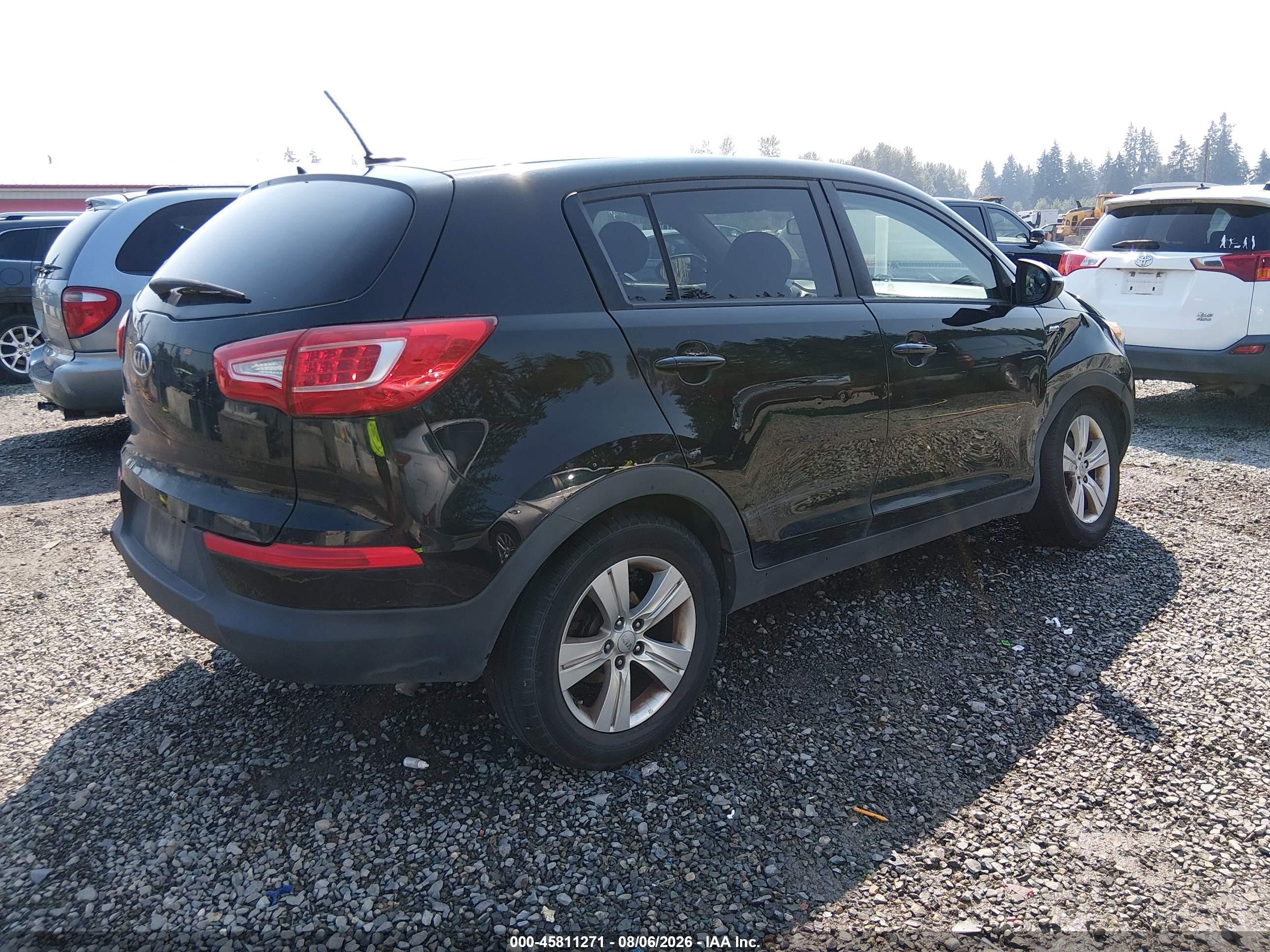2012 Kia Sportage Lx Black vin: KNDPBCA25C7226184