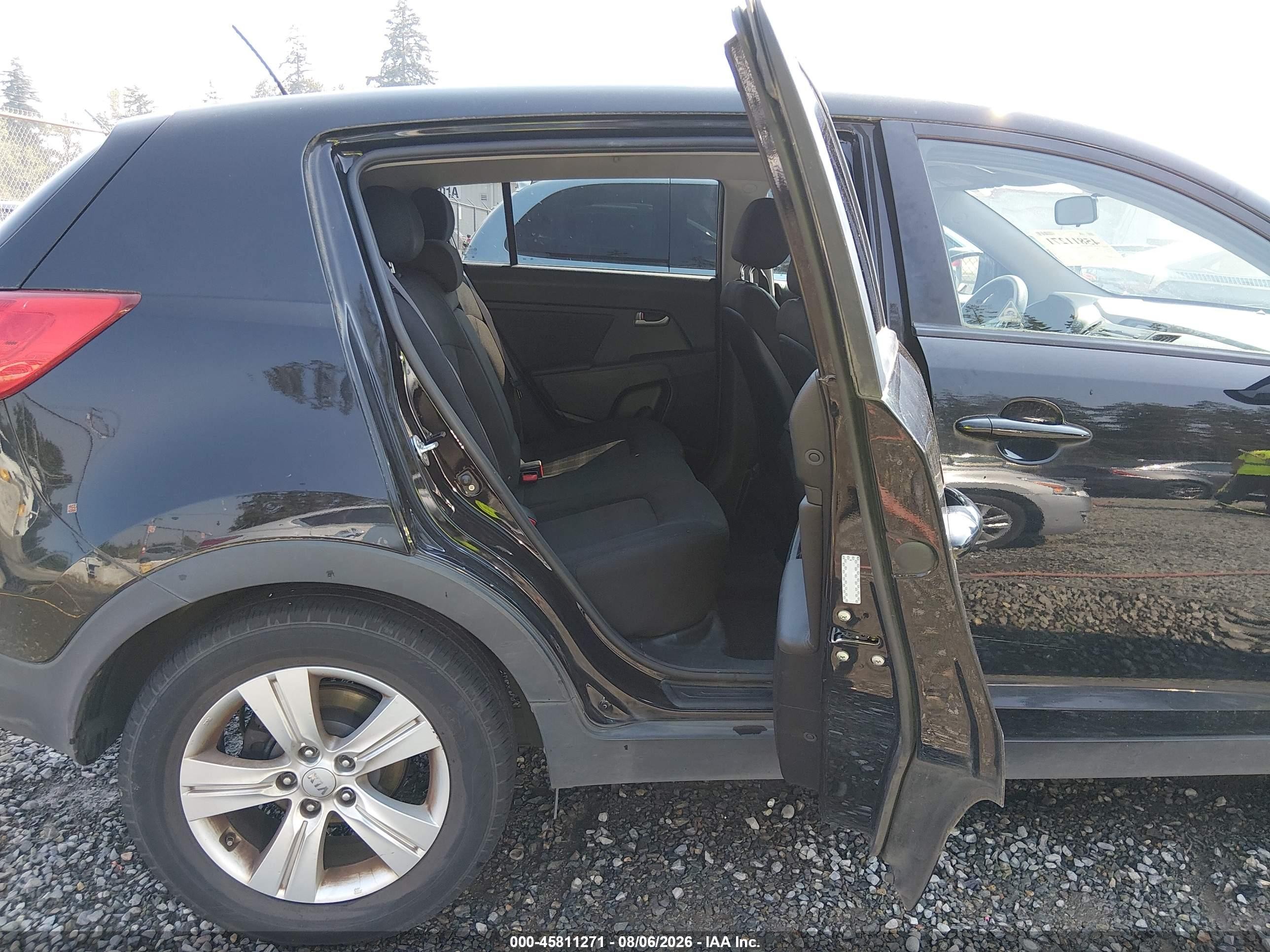 2012 Kia Sportage Lx Black vin: KNDPBCA25C7226184