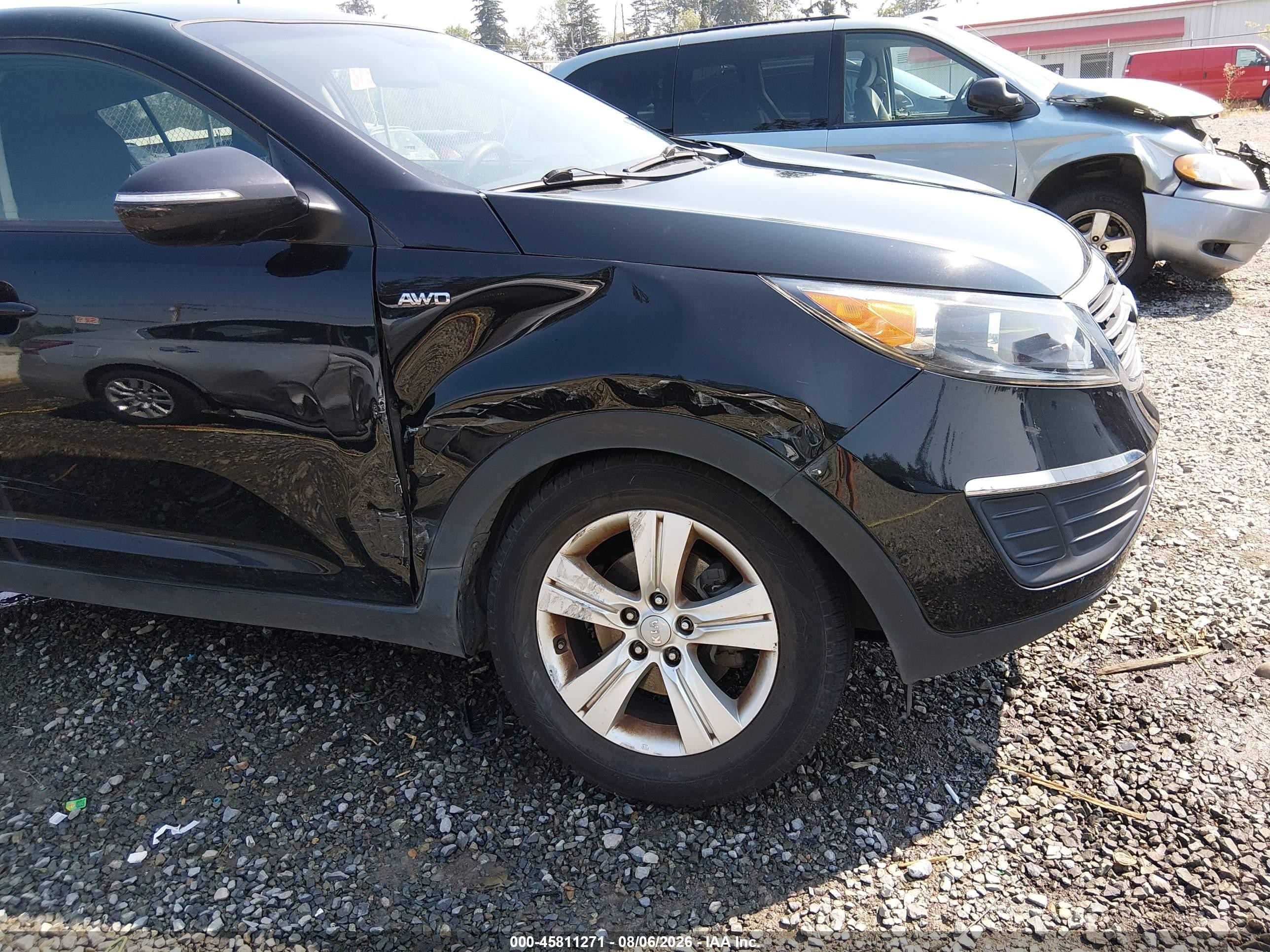 2012 Kia Sportage Lx Black vin: KNDPBCA25C7226184