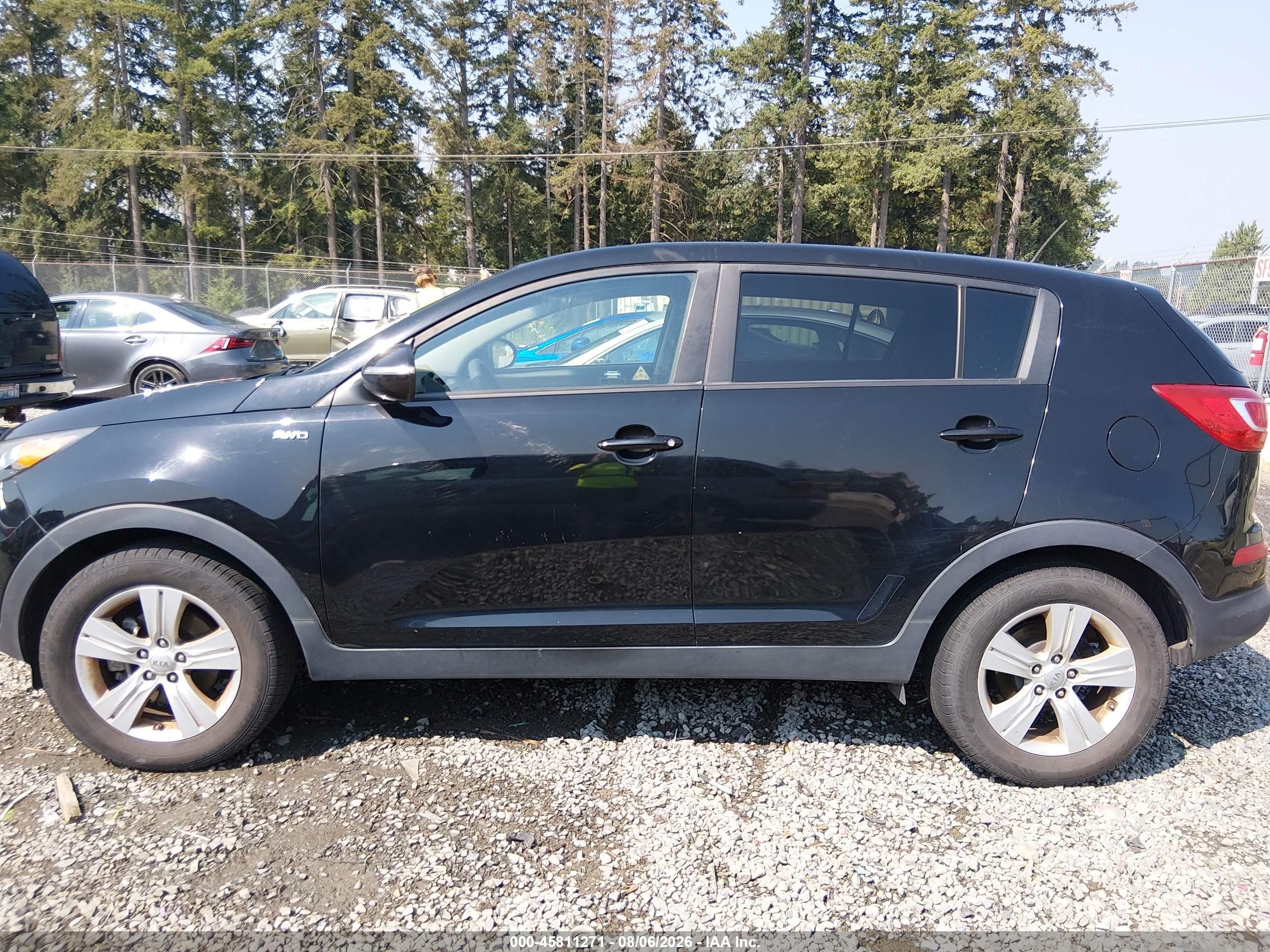 2012 Kia Sportage Lx Black vin: KNDPBCA25C7226184