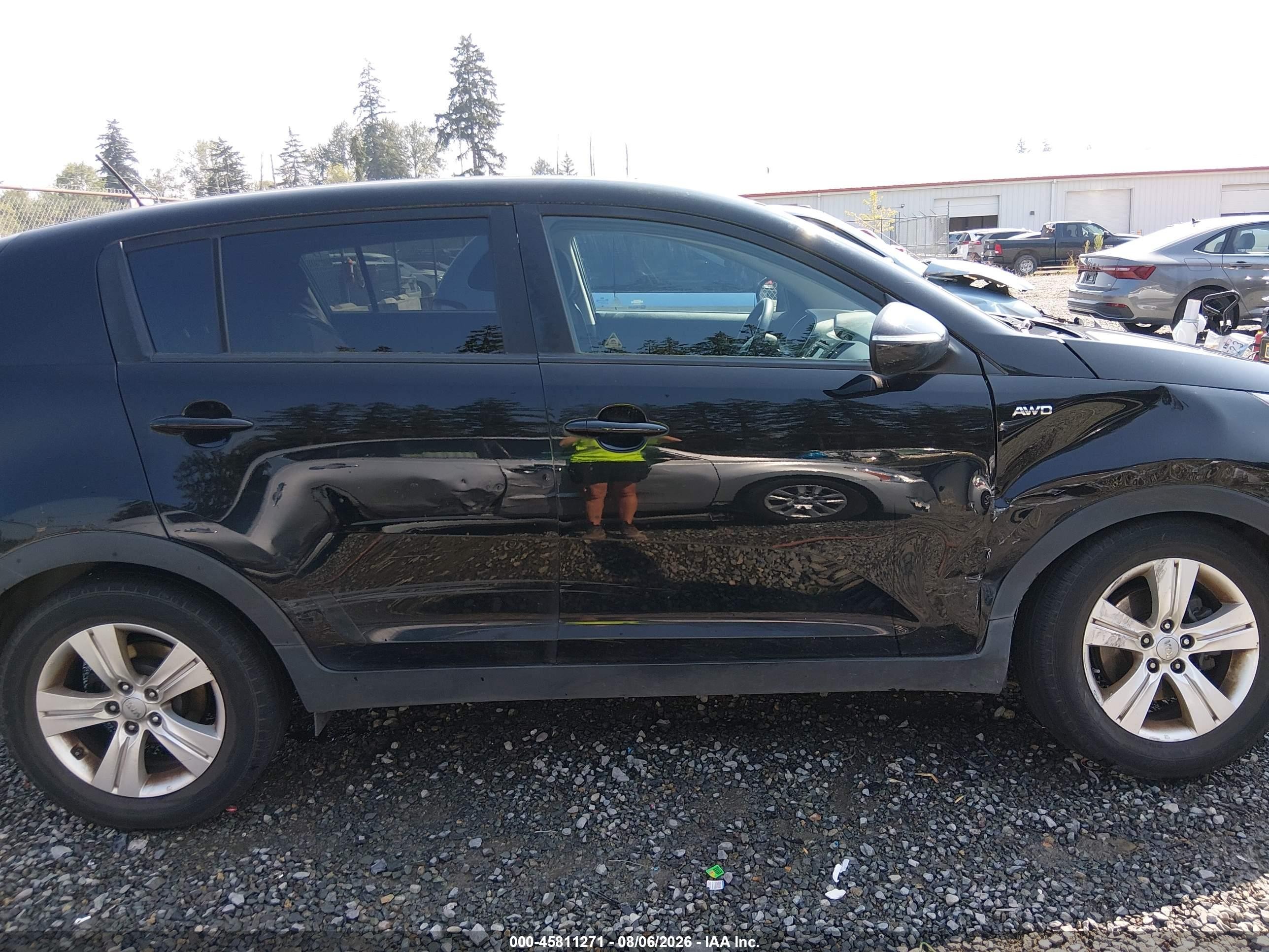 2012 Kia Sportage Lx Black vin: KNDPBCA25C7226184