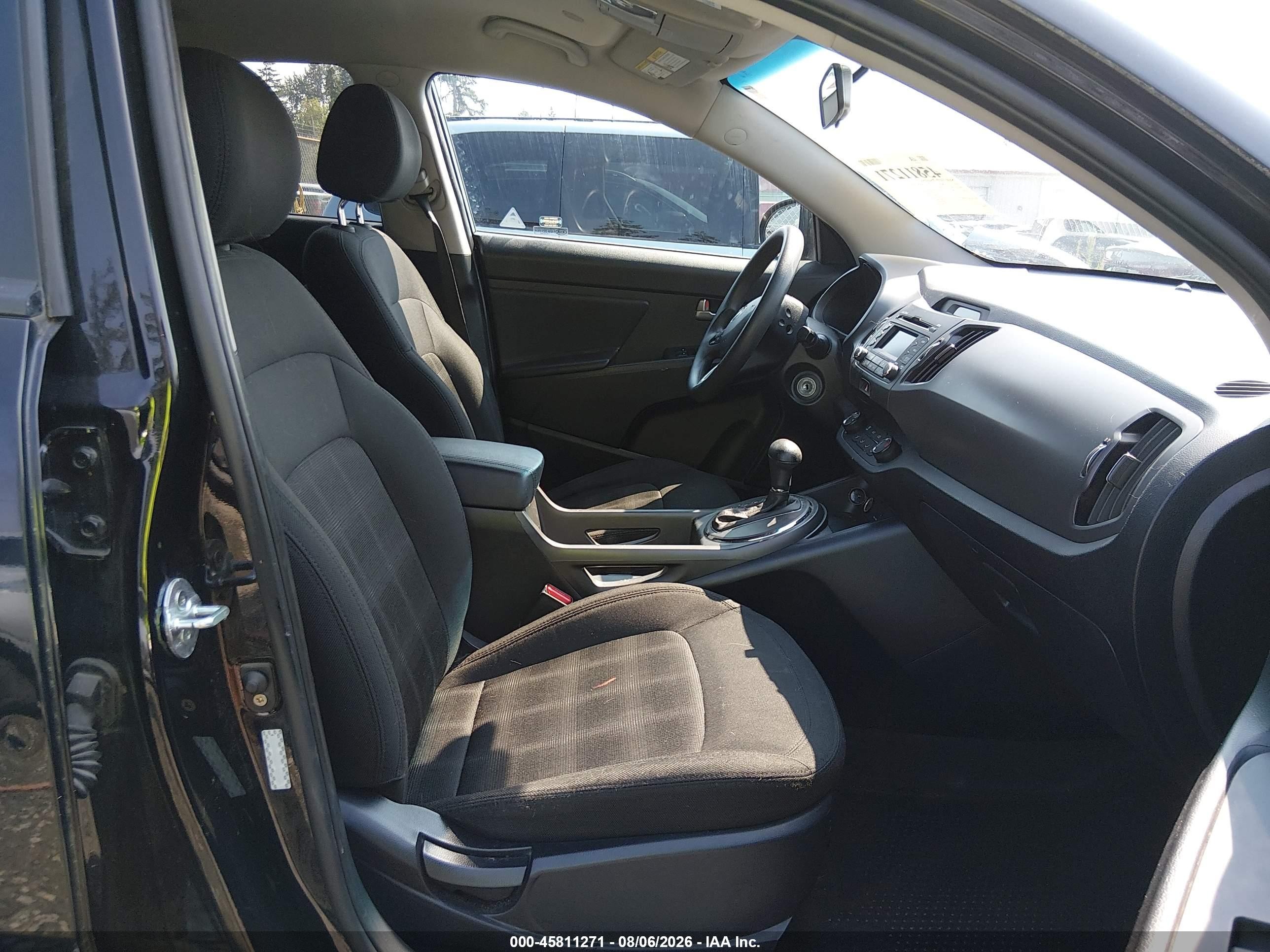 2012 Kia Sportage Lx Black vin: KNDPBCA25C7226184