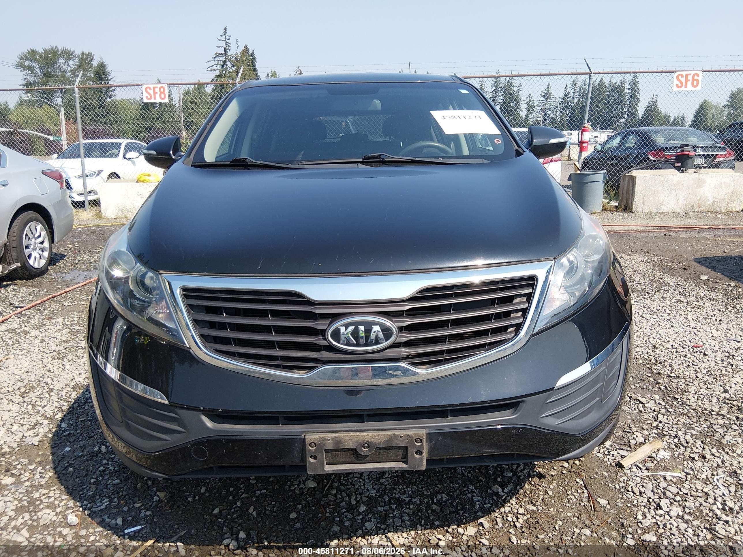 2012 Kia Sportage Lx Black vin: KNDPBCA25C7226184