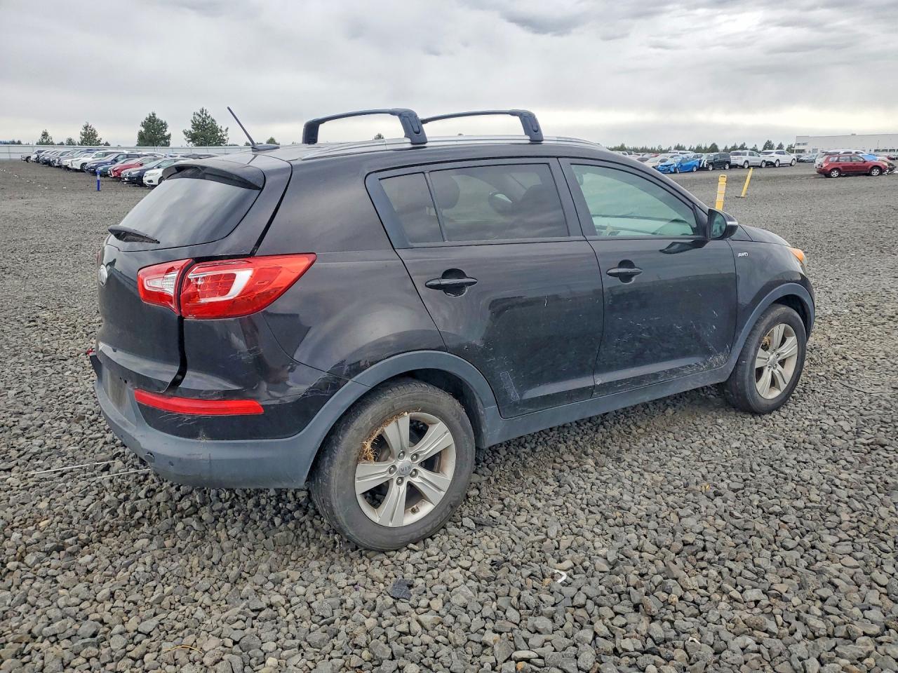 2013 Kia Sportage Lx Black vin: KNDPBCA25D7350277