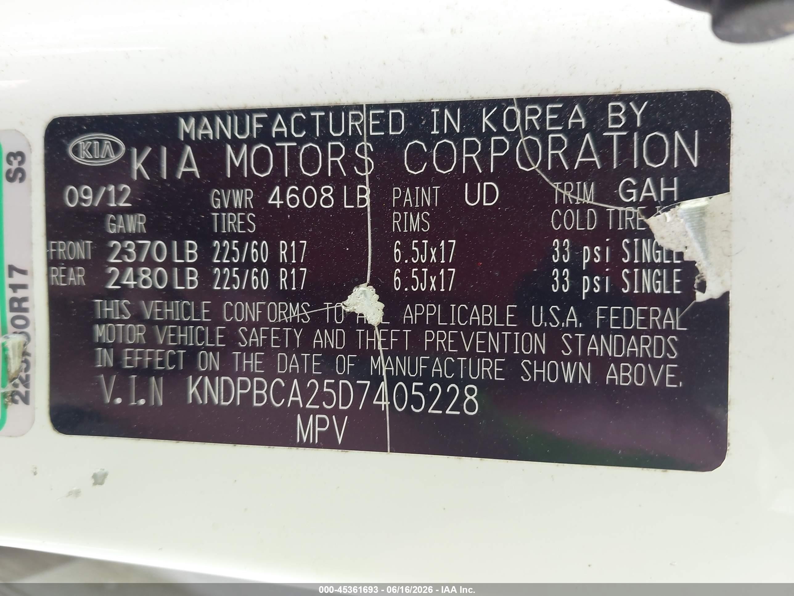 2013 Kia Sportage Lx White vin: KNDPBCA25D7405228