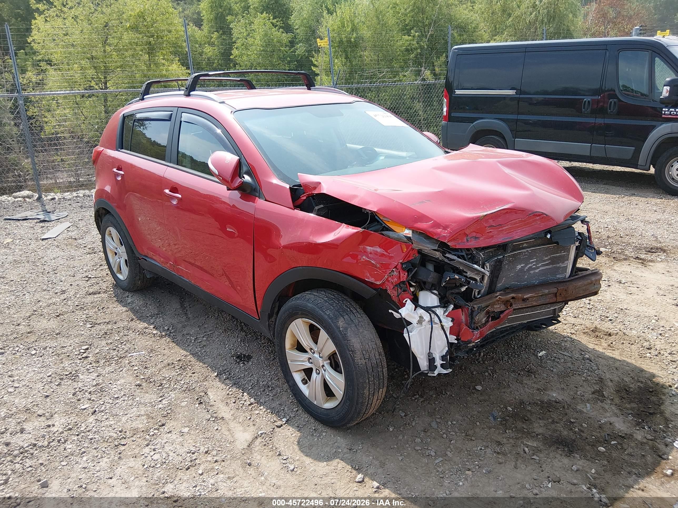 2013 Kia Sportage Lx Red vin: KNDPBCA25D7469530