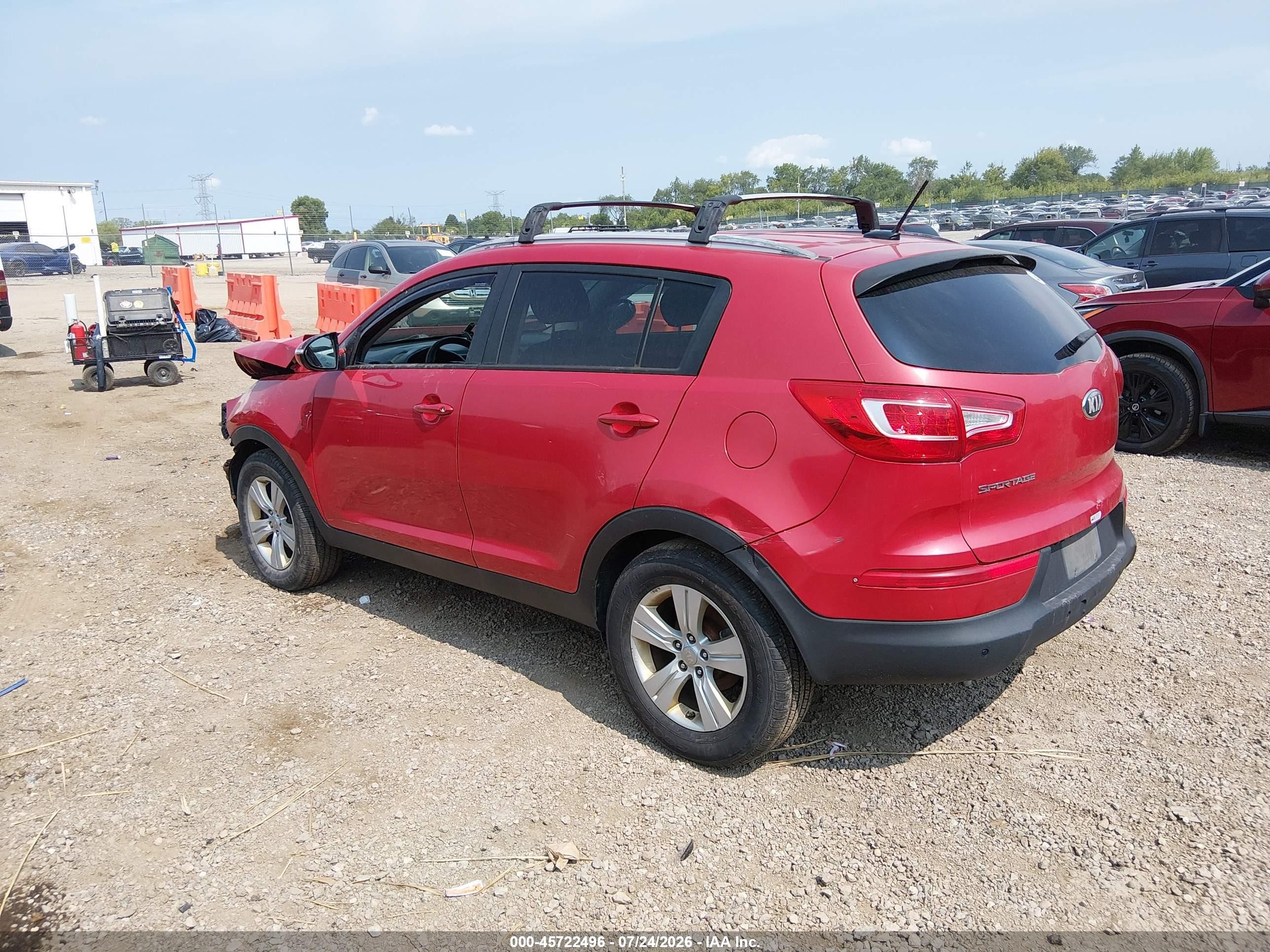 2013 Kia Sportage Lx Red vin: KNDPBCA25D7469530