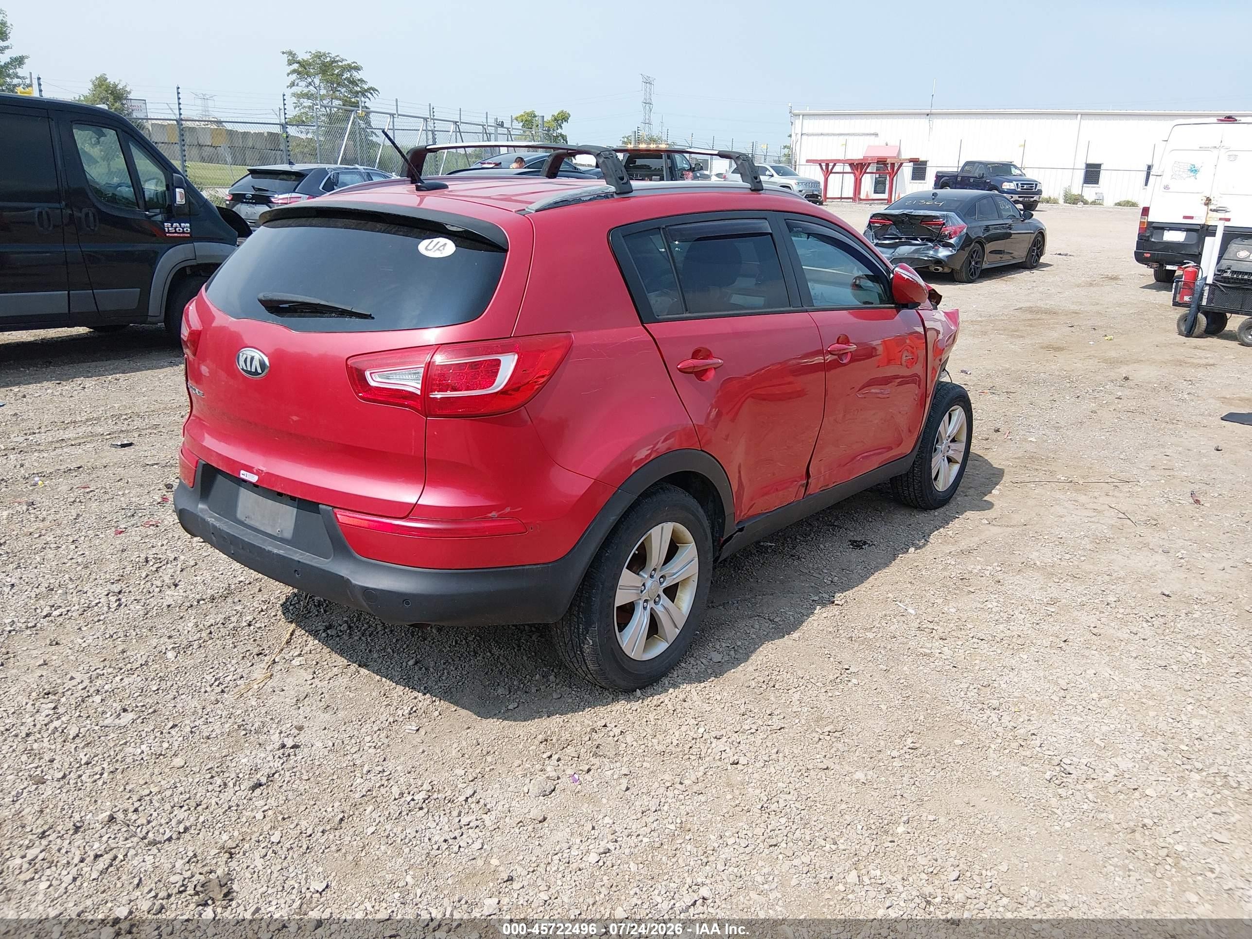 2013 Kia Sportage Lx Red vin: KNDPBCA25D7469530