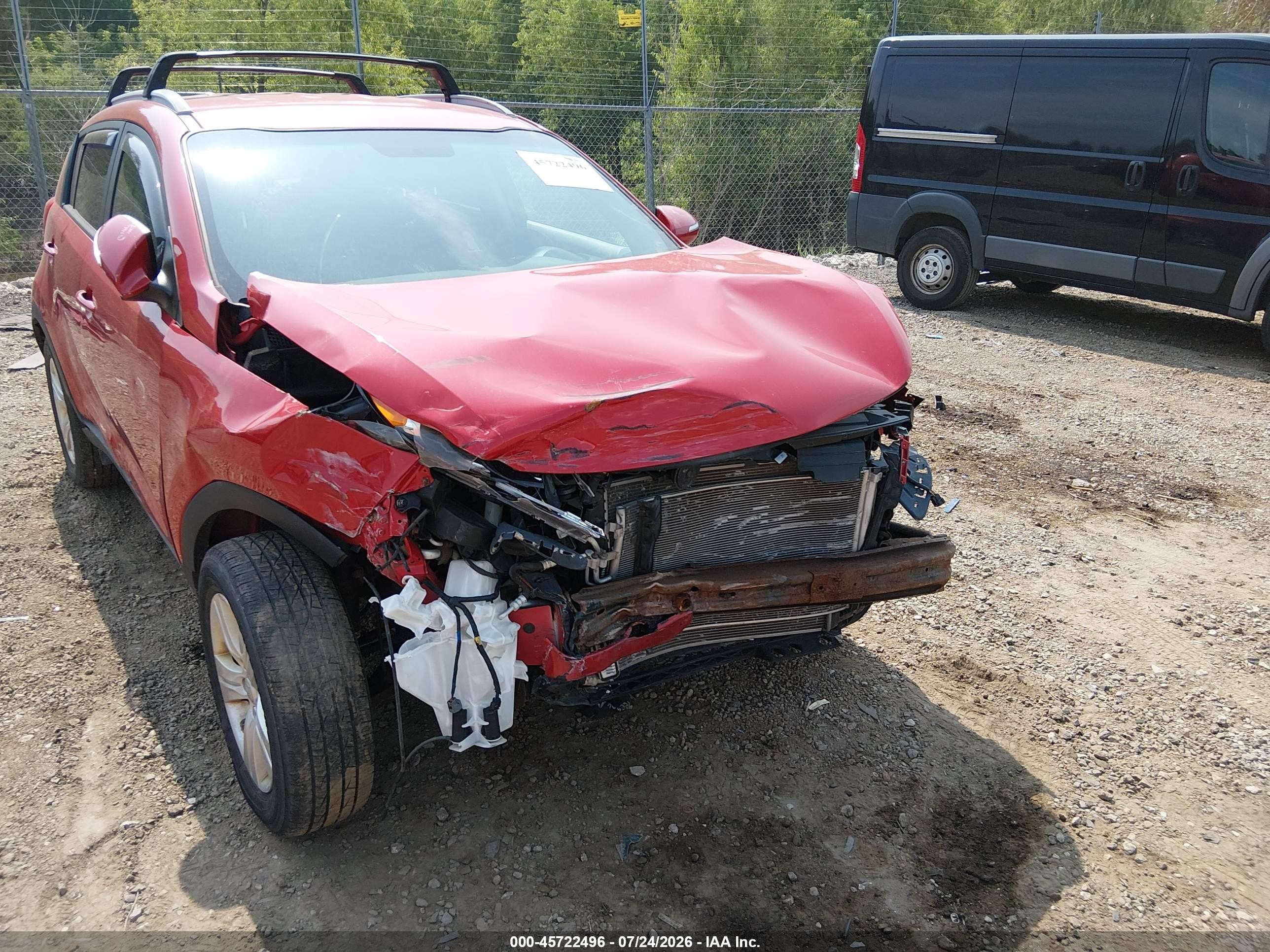 2013 Kia Sportage Lx Red vin: KNDPBCA25D7469530